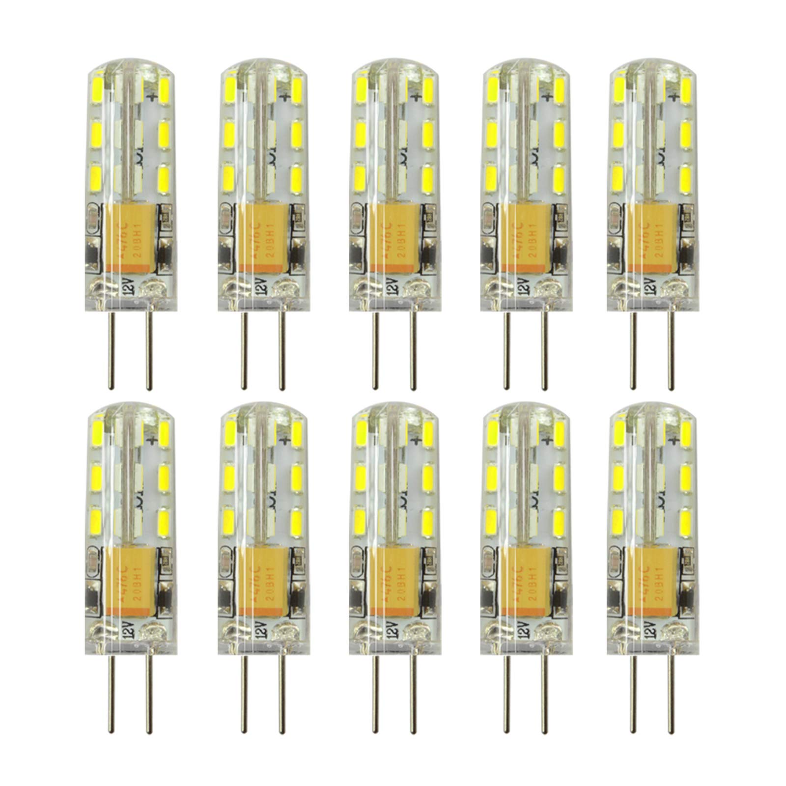 RA RAYHOO G4 LED Bulb 10pcs 1.5W AC/DC 12V Replacement 6000K White