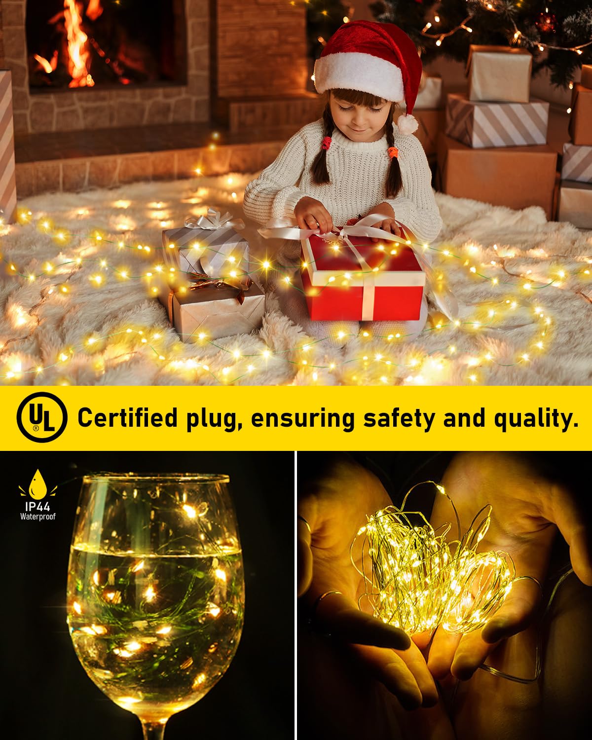 Knonew 203Ft 600 Led Outdoor Fairy Lights Plug In, Christmas Fairy Lights Outdoor Waterproof 8 Modes Memory Times For Wedding Be