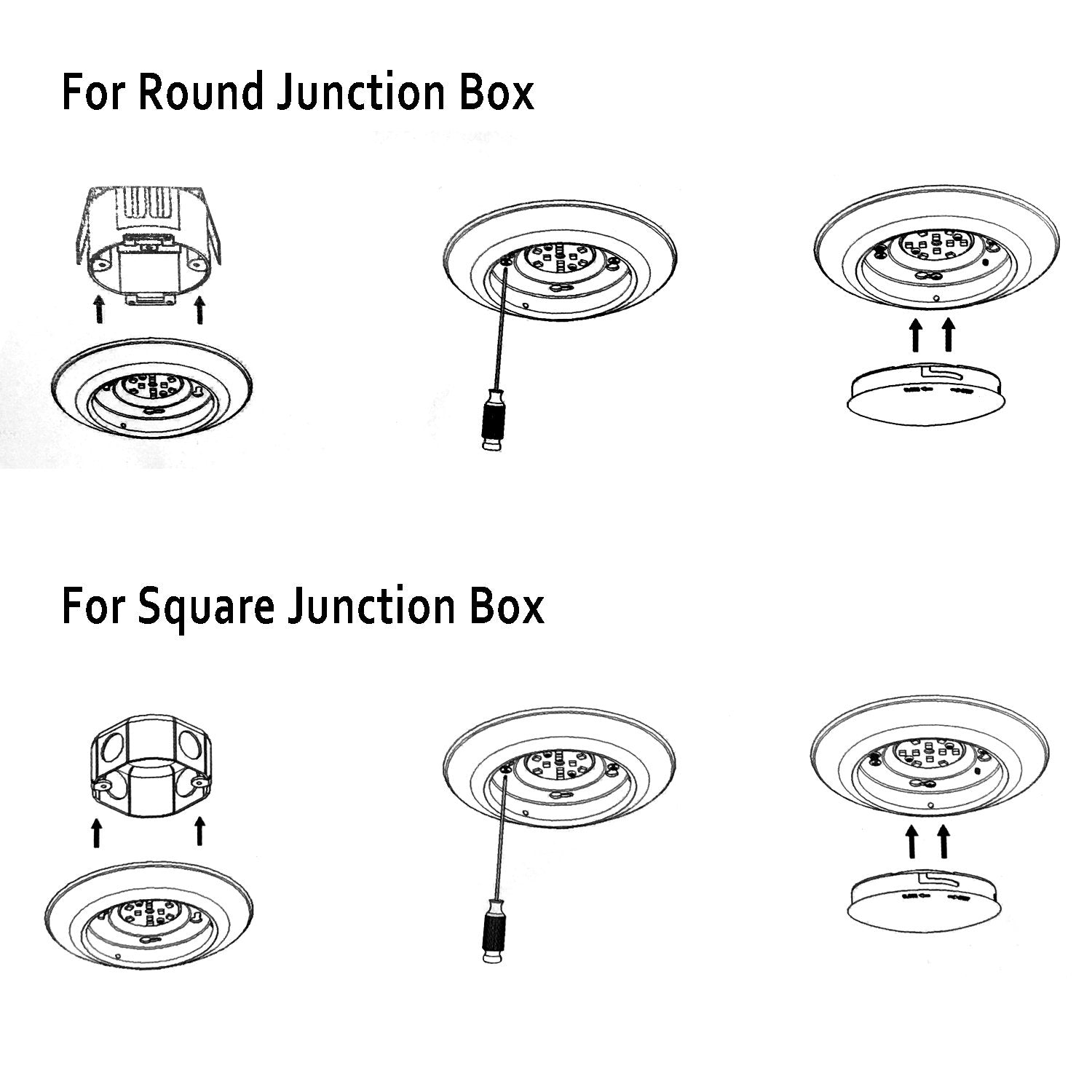 JULLISON 10W LED Recessed & Surface Mount Disk Light, 600 Lumens, 4000K, Dimmable, 20 Pack, White