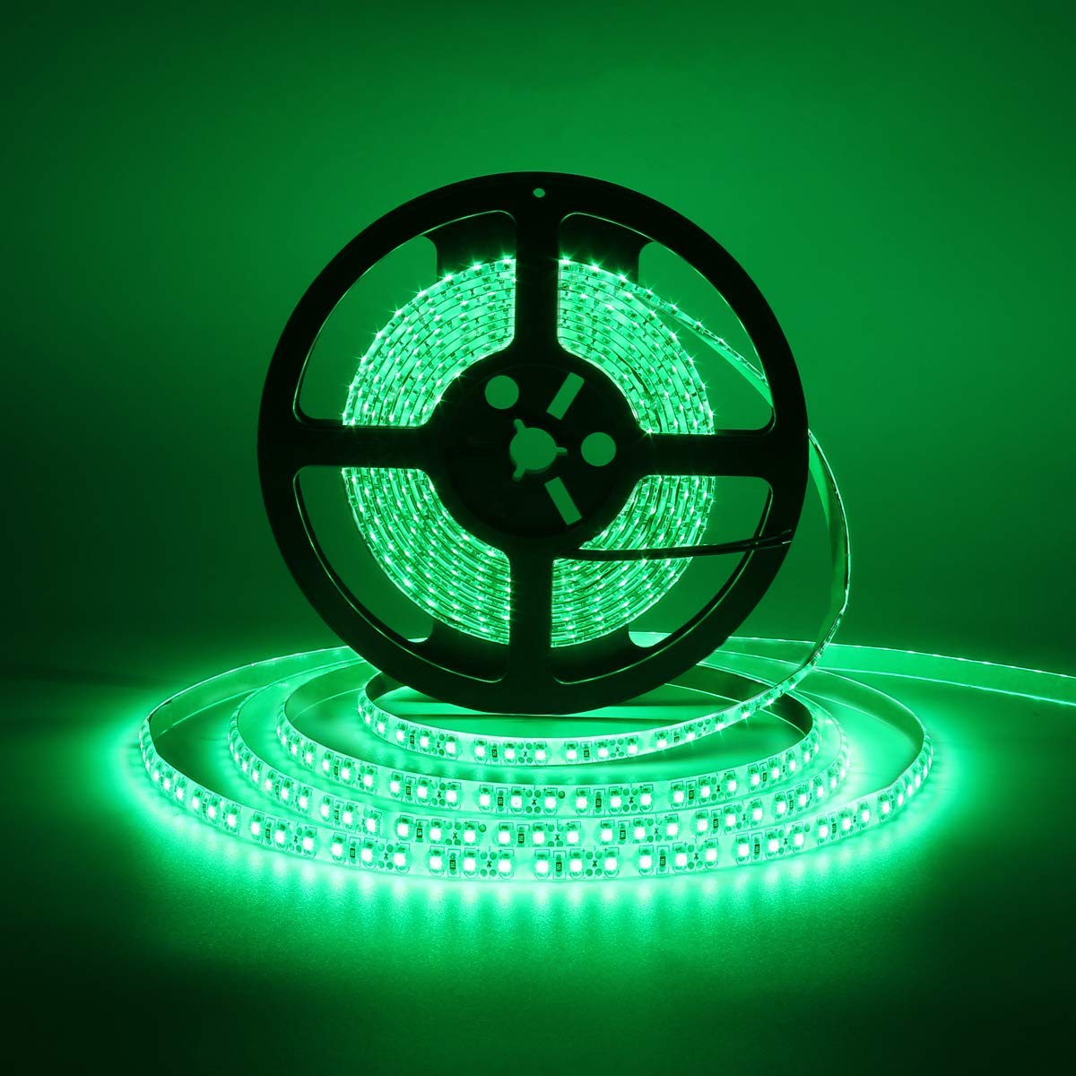 600 LEDs Light Band Waterproof  SUPERNIGHT 16.4FT Green LED Rope Lighting Flexible Tape Decorate for Bedroom Boat Car TV backlighting Holidays Party (Green)