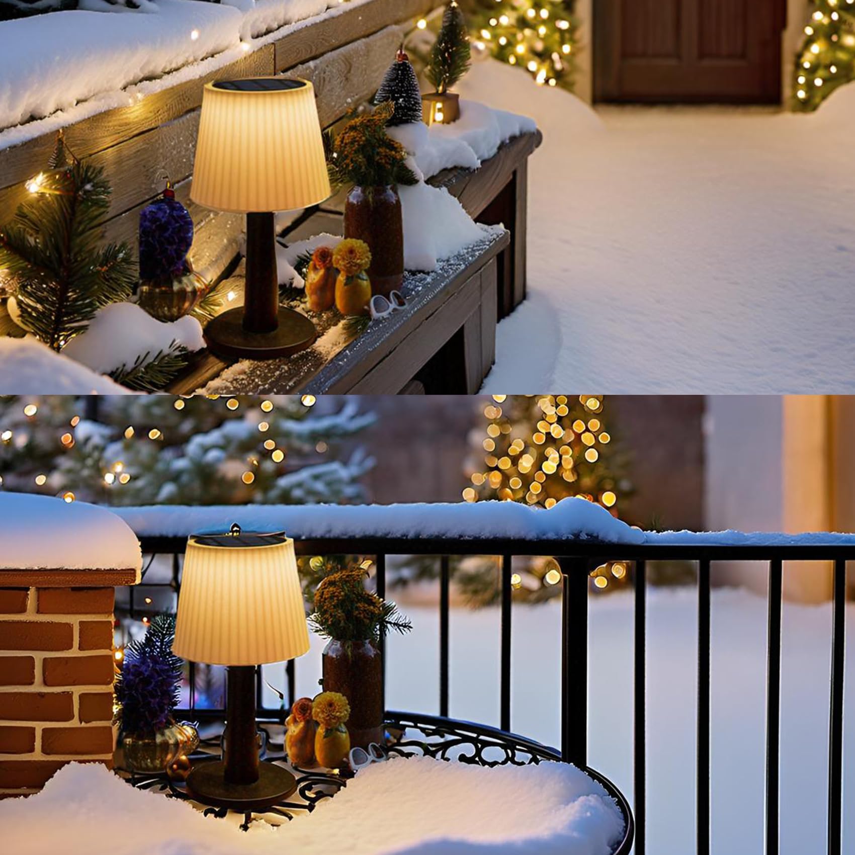 Beautyard Solar Table Lamp - Waterproof Led, 3 Modes, Cordless For Indoor/Outdoor Use, White