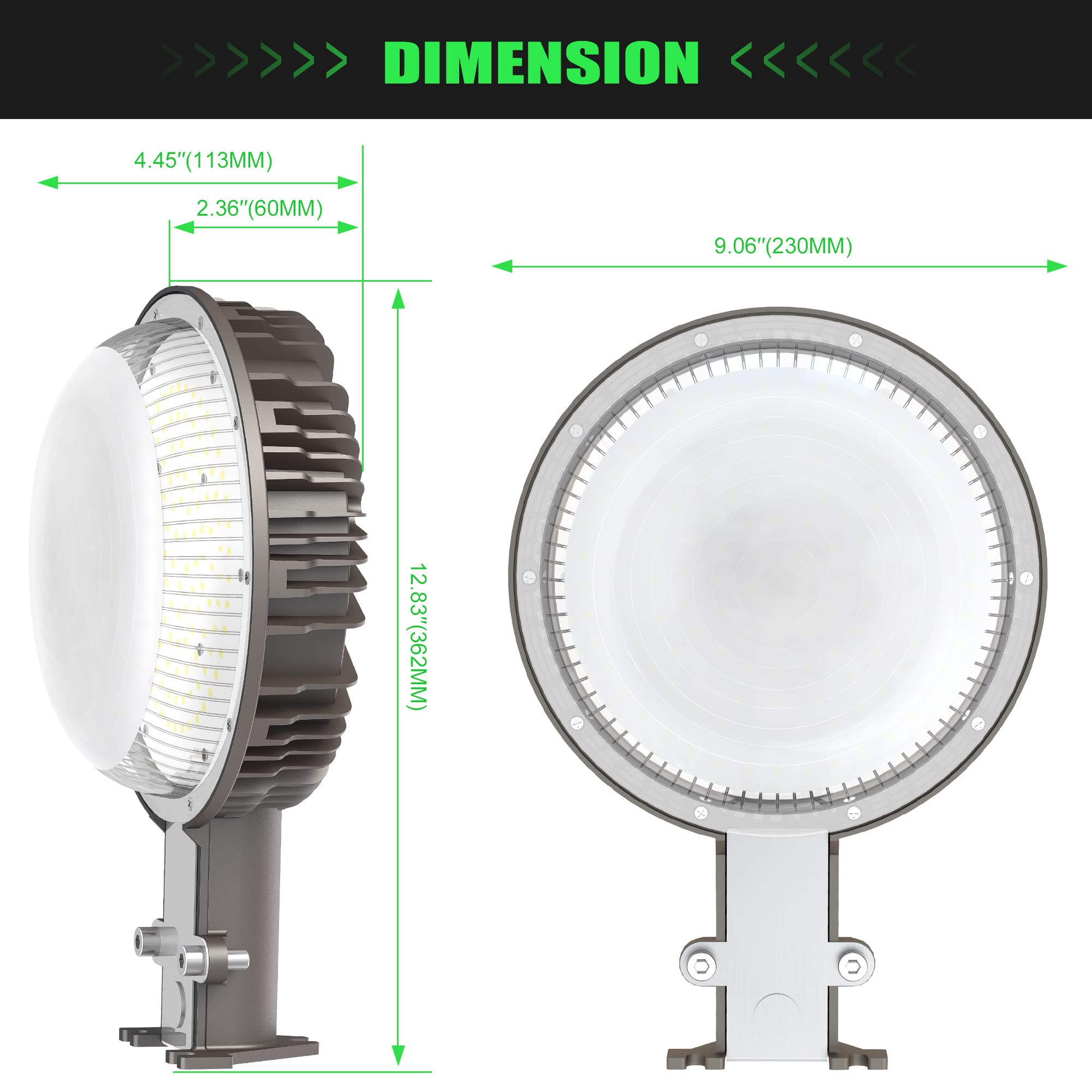 NUOGUAN 80W LED Barn Light, 12000LM, Dusk to Dawn, ETL Listed, IP65 Waterproof, 5000K Daylight, Model NG-SP-80