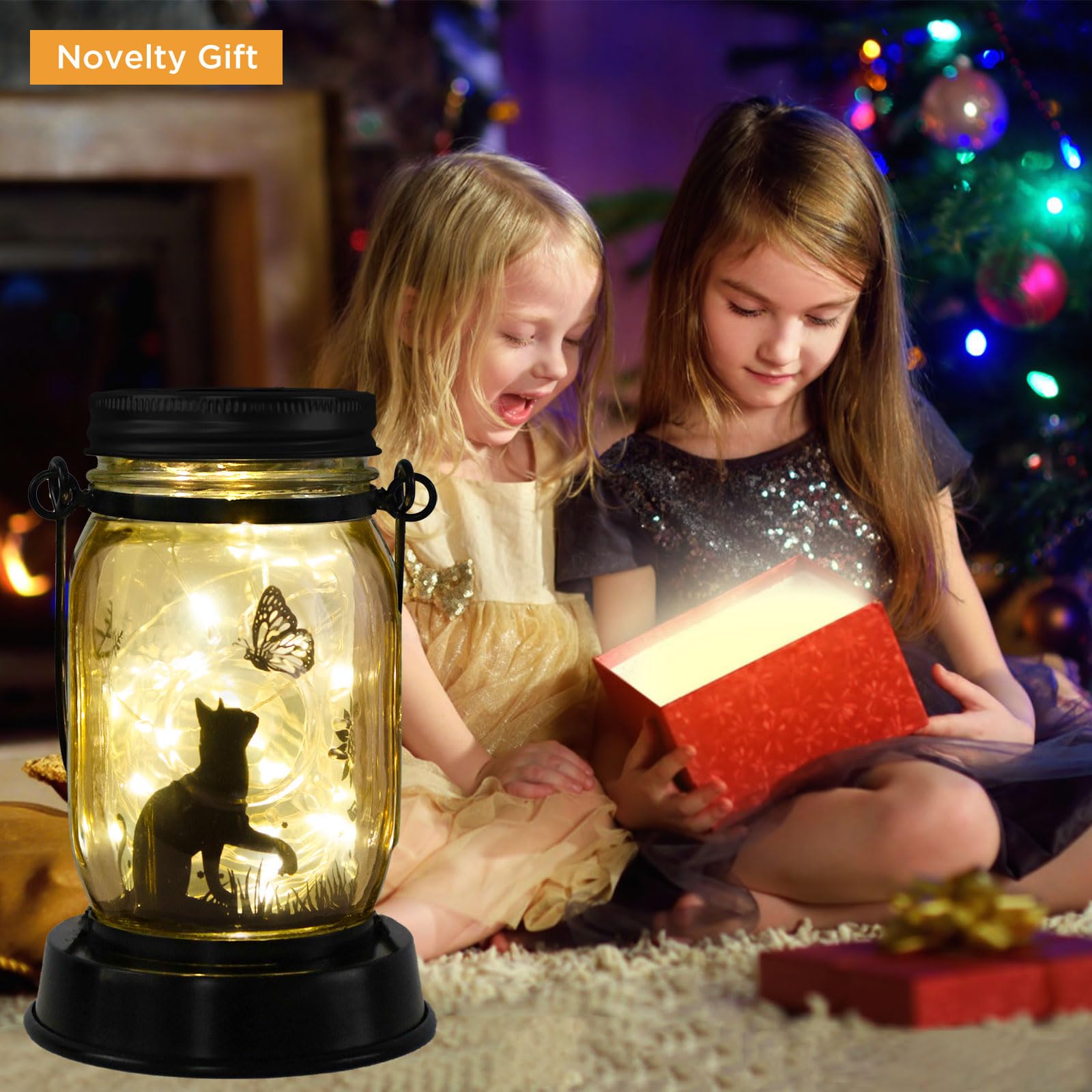 Styleonme Decor Mobile Outdoor Solar Lanterns, Cat Lovers Gifts, Gifts For Mom, Grandma, Women And Everyone, Outdoor Gardening G