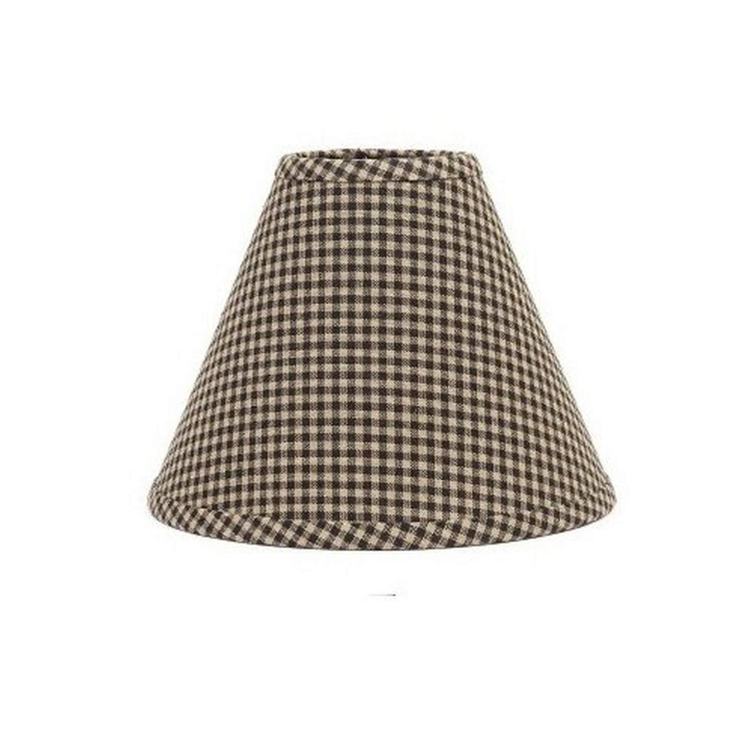 Home Collection By Raghu Newbury Gingham Black Lampshade, 10''