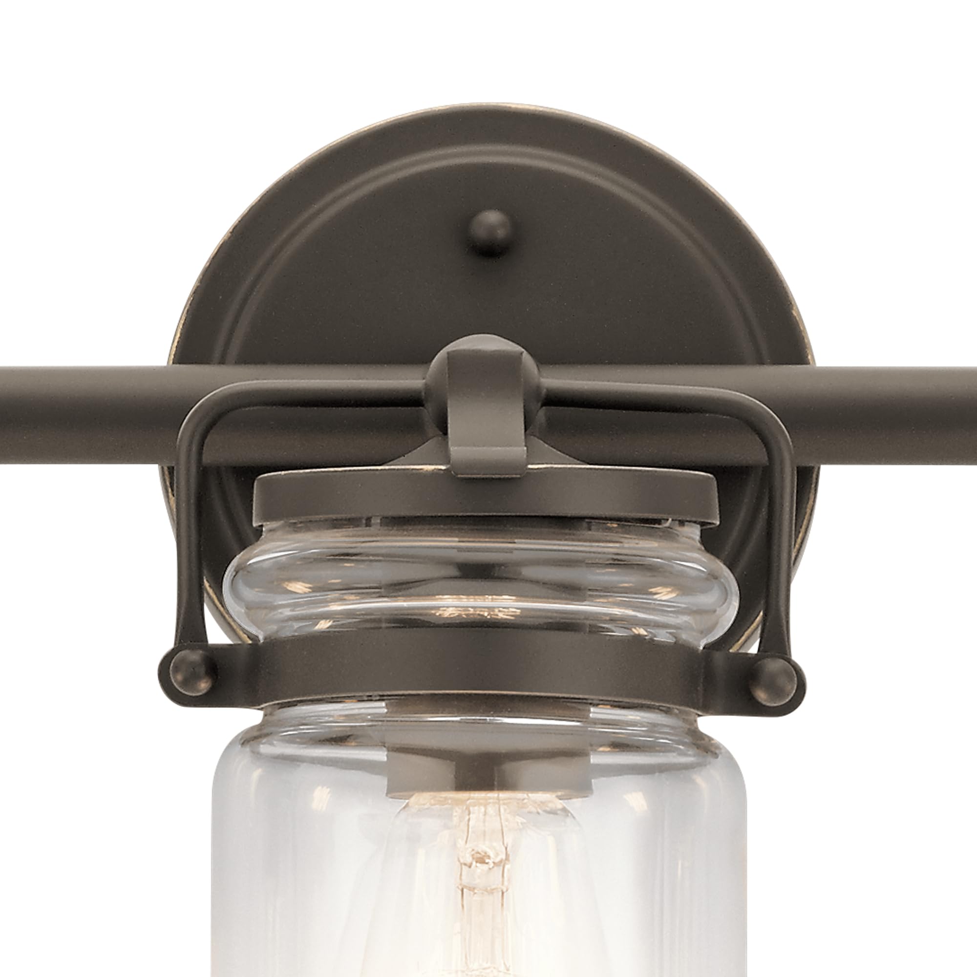 Kichler Brinley 24'' 3 Light Vanity Light With Clear Glass In Olde Bronze?