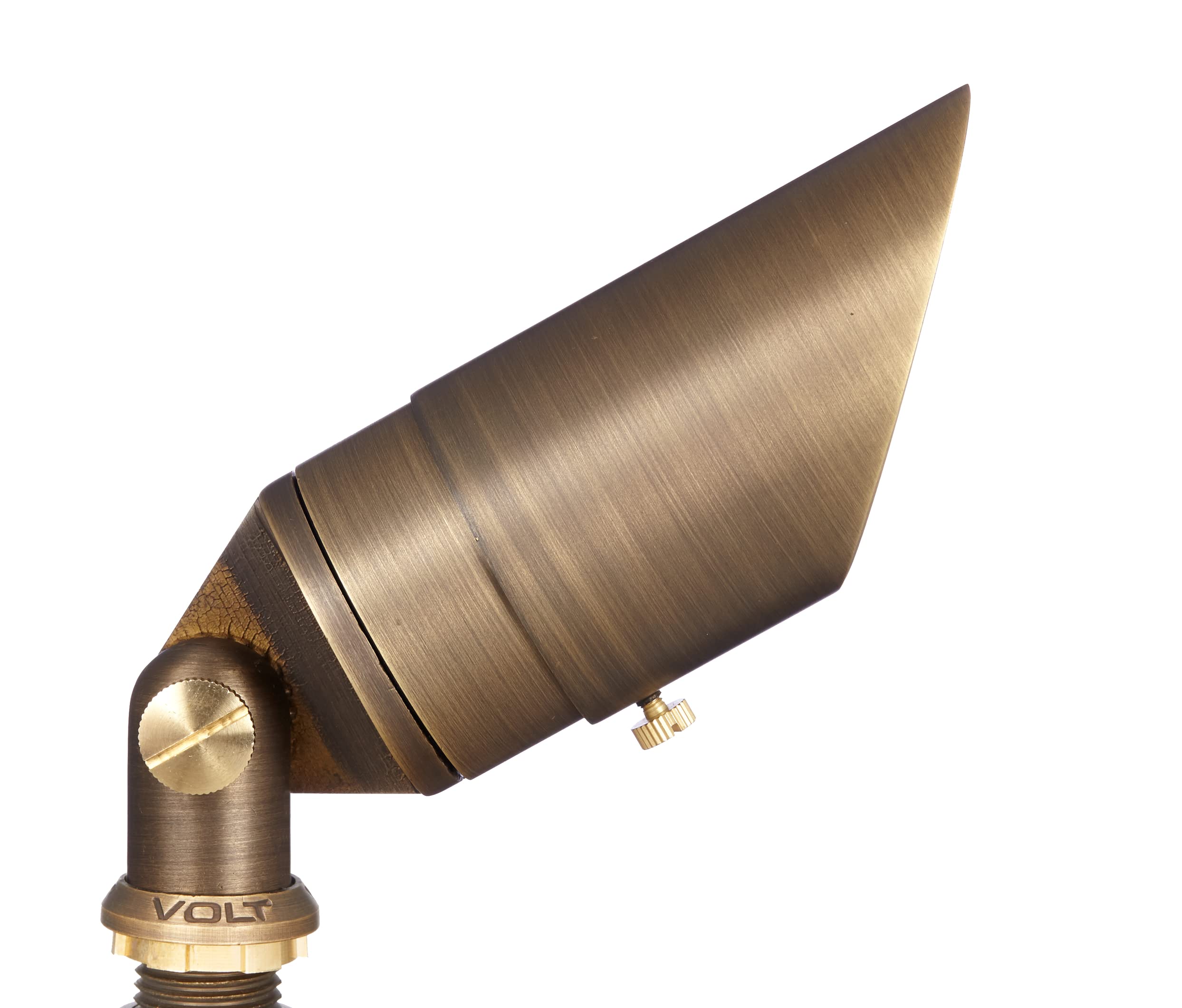 Volt Top Dog Scotty 12V Cast Brass Outdoor Spotlight (Bronze) With 5W 2700K Warm White 400 Lumen Mr16 Led Bulb For Low Voltage L