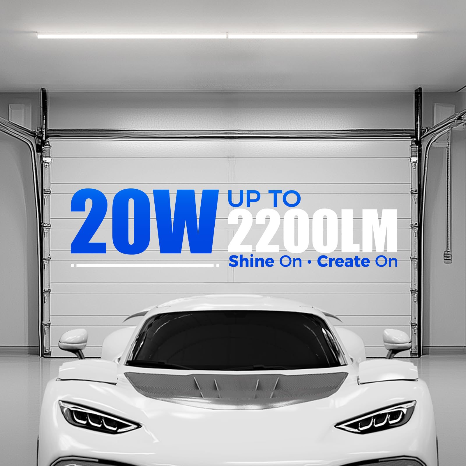 Barrina (8 Pack) T5 LED Shop Light, 4FT, 2200lm, 5000K, 20W, Utility Shop Light, Ceiling and Under Cabinet Lights, ETL Listed, w