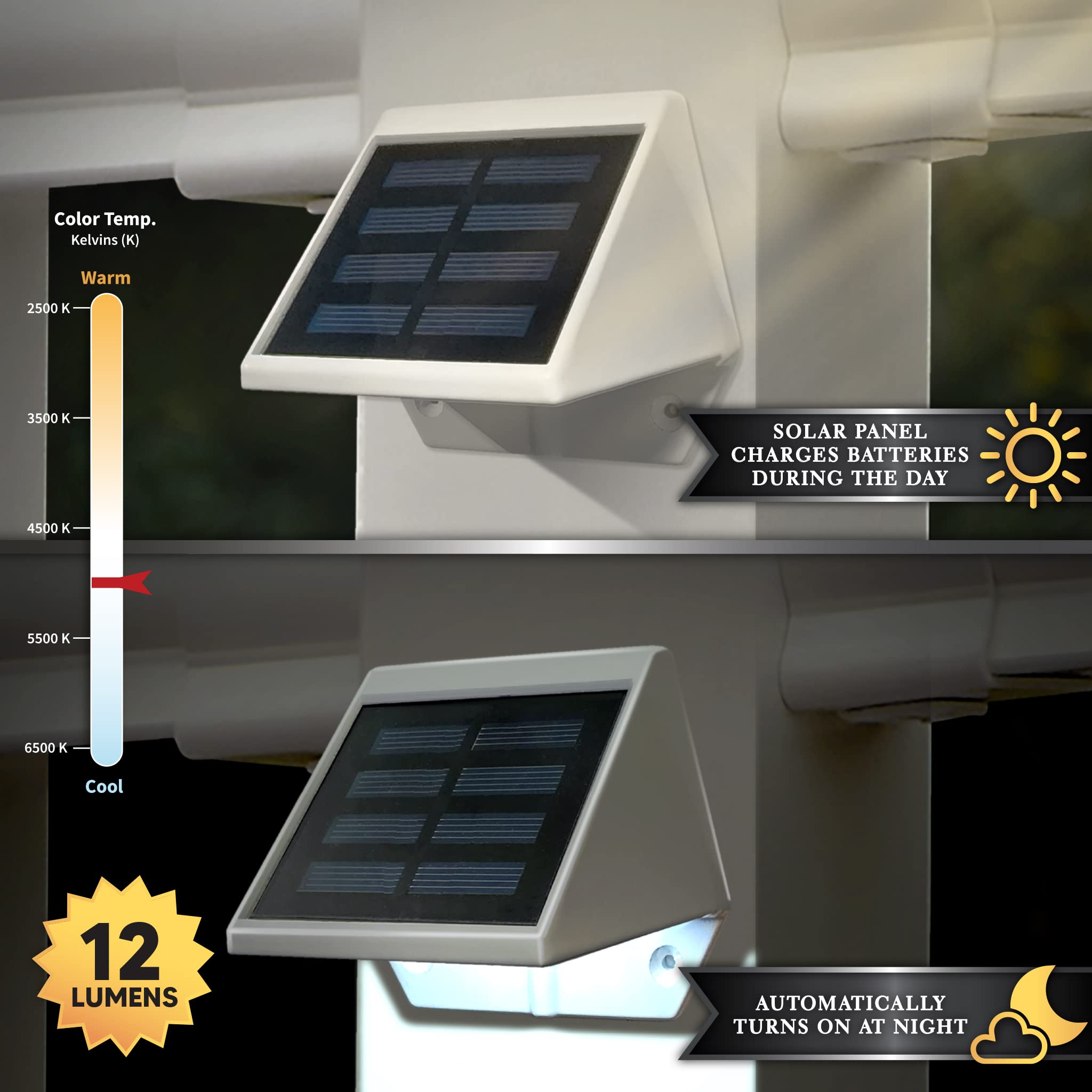Classy Caps SL179 Solar LED Deck & Wall Light, Aluminum, White, 3.5 x 2.5 x 3 inches