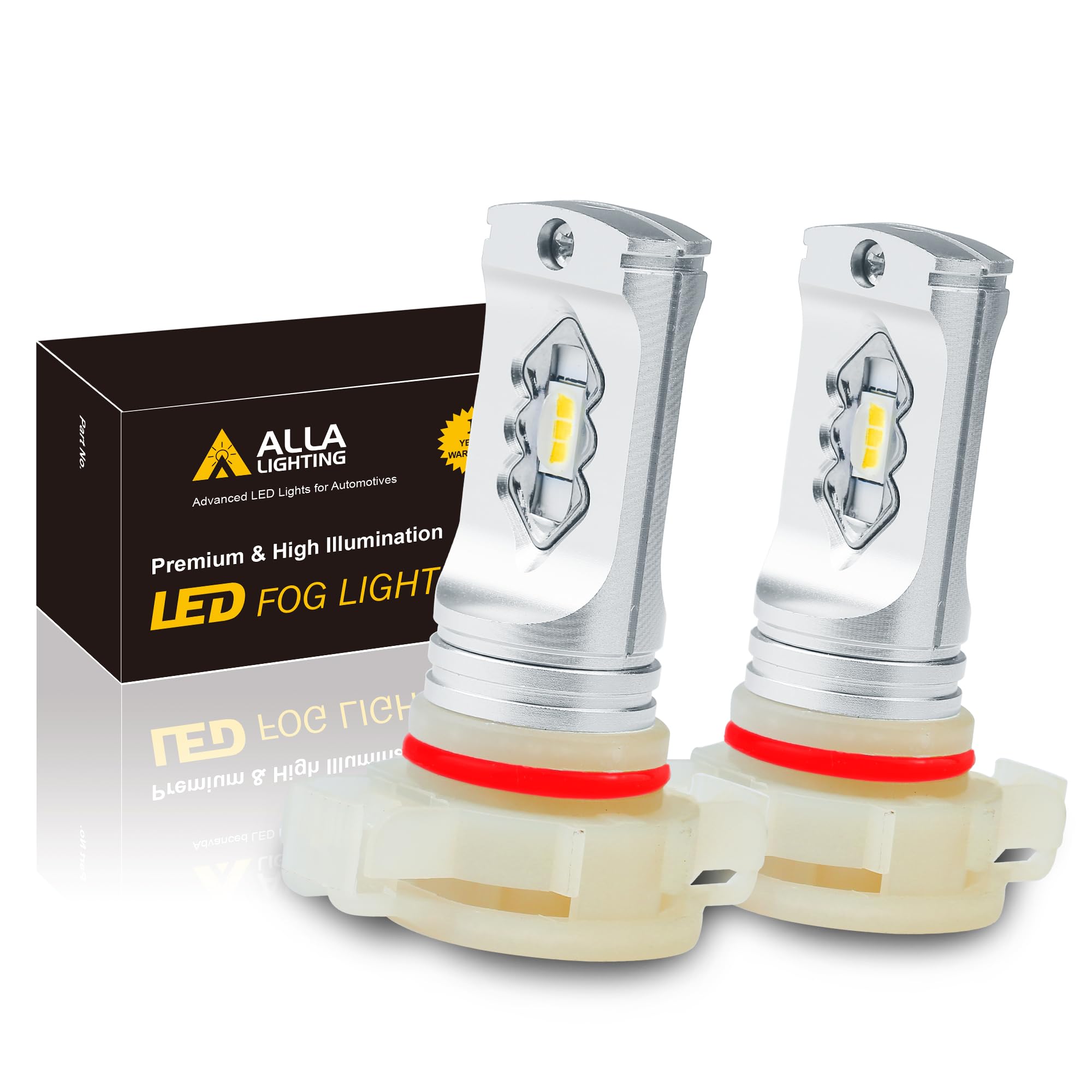 Alla Lighting LED Fog Light Bulbs 3800lm 3000K Golden Yellow PG20/7 Base Model ETI-2504-56GY