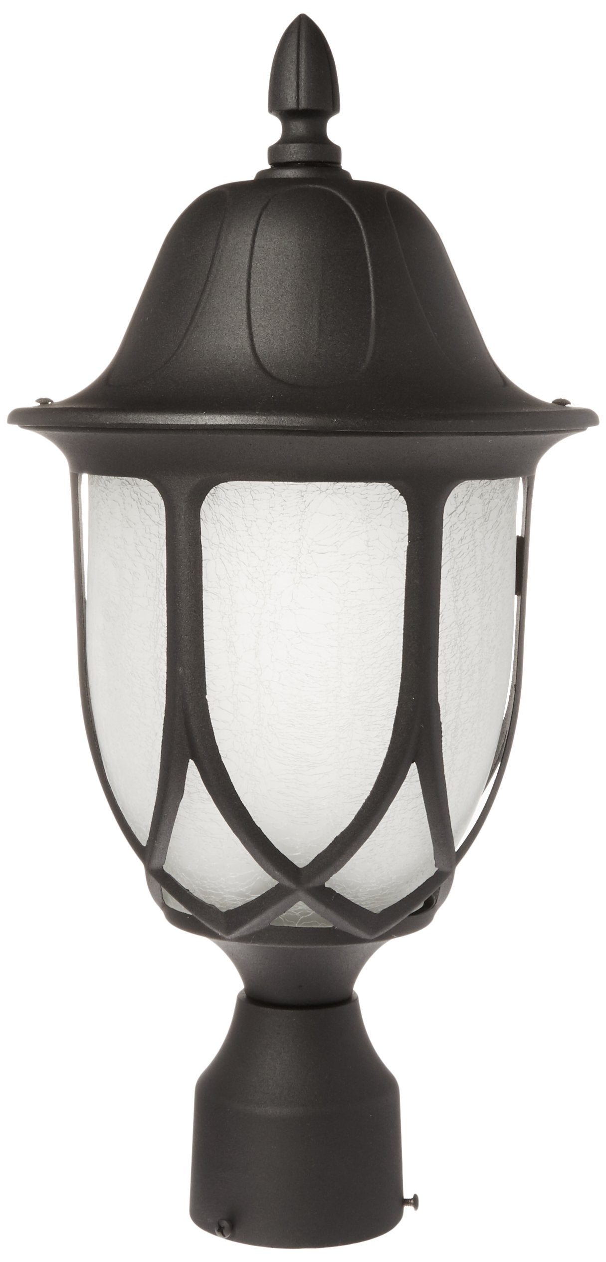 Designers Fountain Capella Outdoor Post Lantern Light, 19.25in H, Black, Aluminum, Model 2866-BK