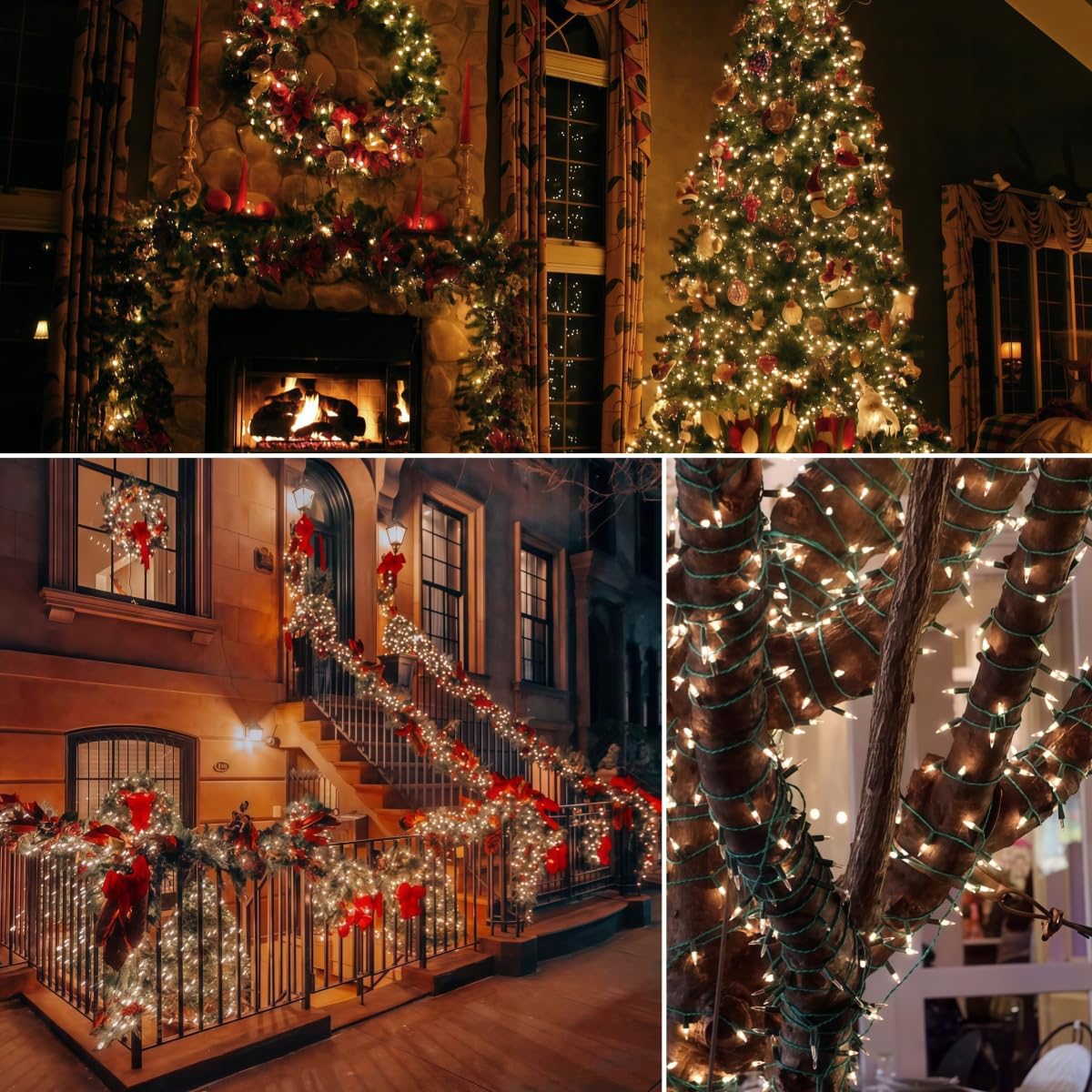 Watereem 2 Pack Clear Christmas String Lights  100 Count Each  Incandescent Mini Christmas Lights  Connectable Xmas Tree Light For Indoor Outdoor Garland Birthday Holiday Wedding Festival Party