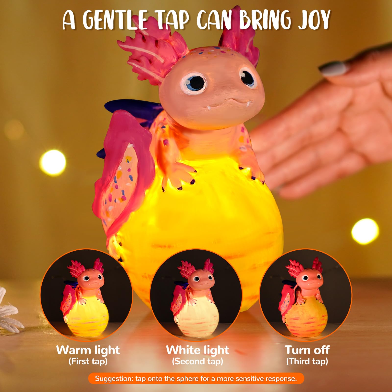 JMMICO Axolotl Lamp Kit - DIY Night Light for Kids Ages 4-12, Pink, Model E4-T002-1, Perfect Birthday & Christmas Gift