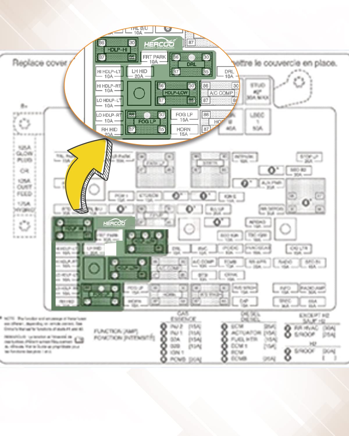 Hercoo 6 High Mod, Module For Gm Low Beams High Beams & Drl Light On Simultaneously Compatible With Chevy Silverado Gmc Sierra 1500/2500/3500 Classic 2003-2007