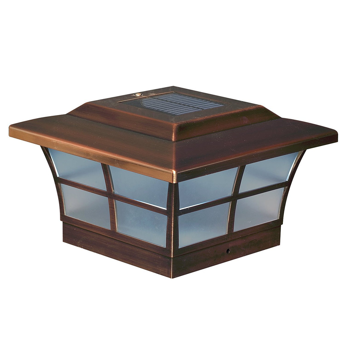 Classy Caps Copper Solar Post Cap, 6X6 Prestige, Pack Of 2 - Elegant Outdoor Lighting