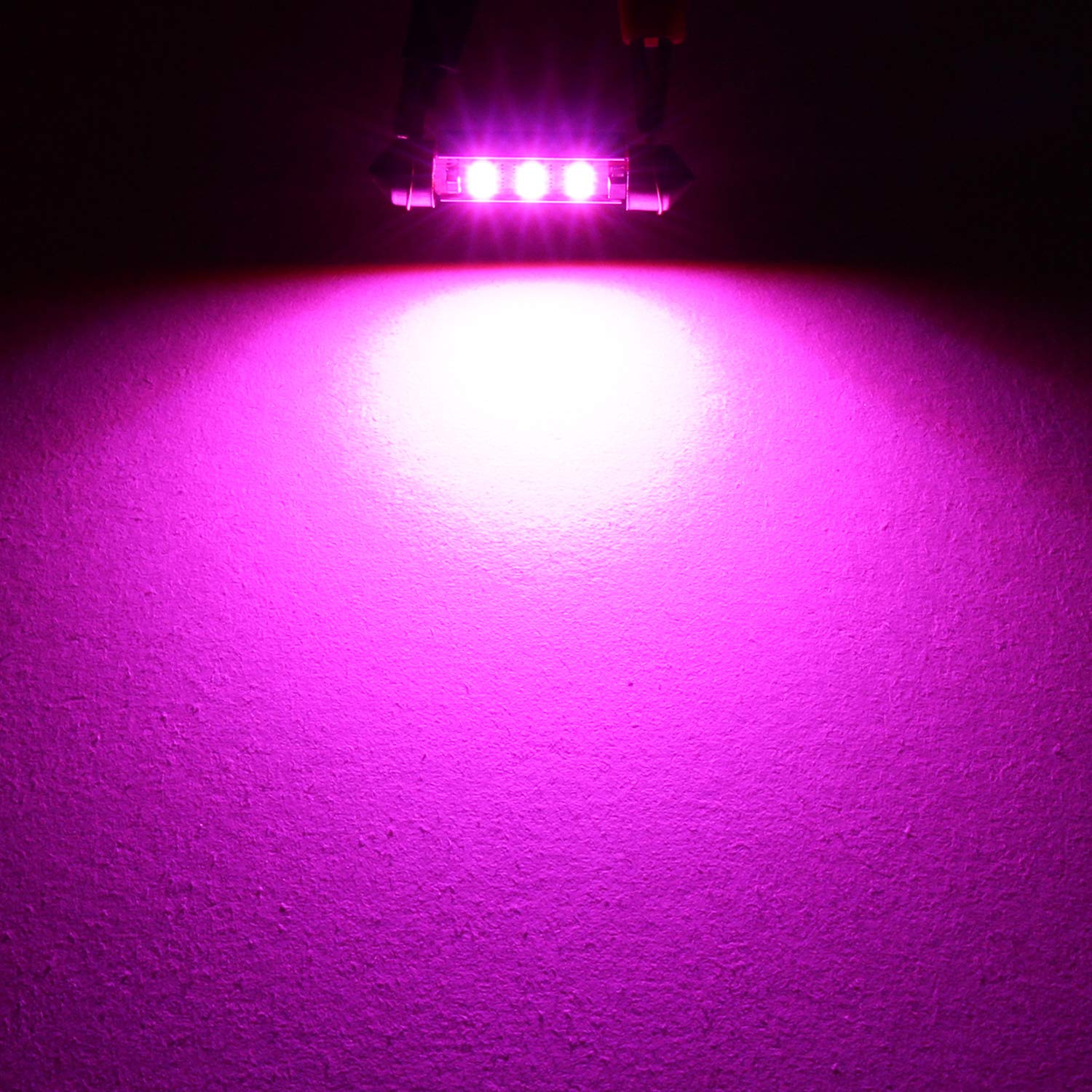 PHINLION 578 LED Bulb 3030 6-SMD Festoon 41mm, Purple, 4 Pack for Car Interior Lighting