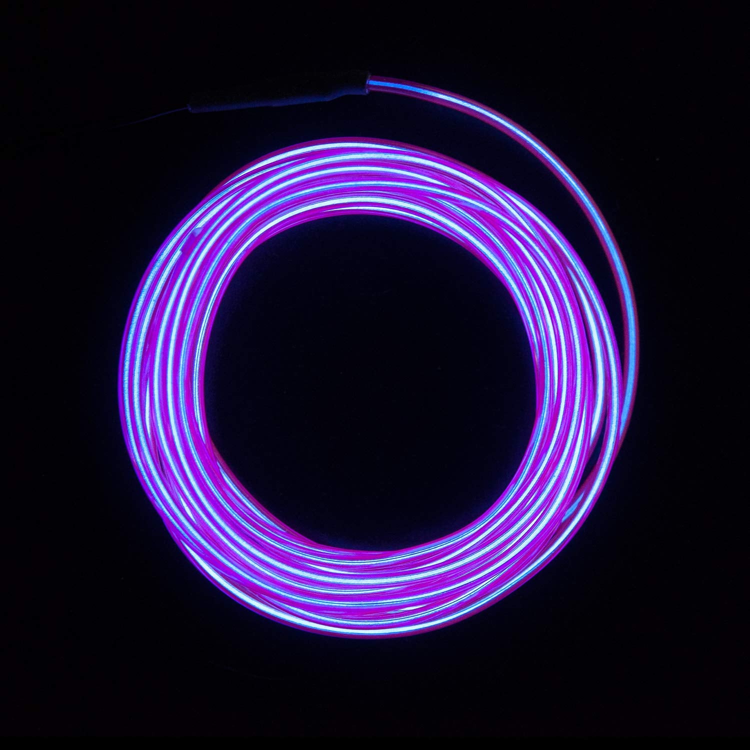 lychee EL Wire Neon Light with Battery Pack - 9ft, Purple, Model 011, Plastic for Parties & Halloween Decoration