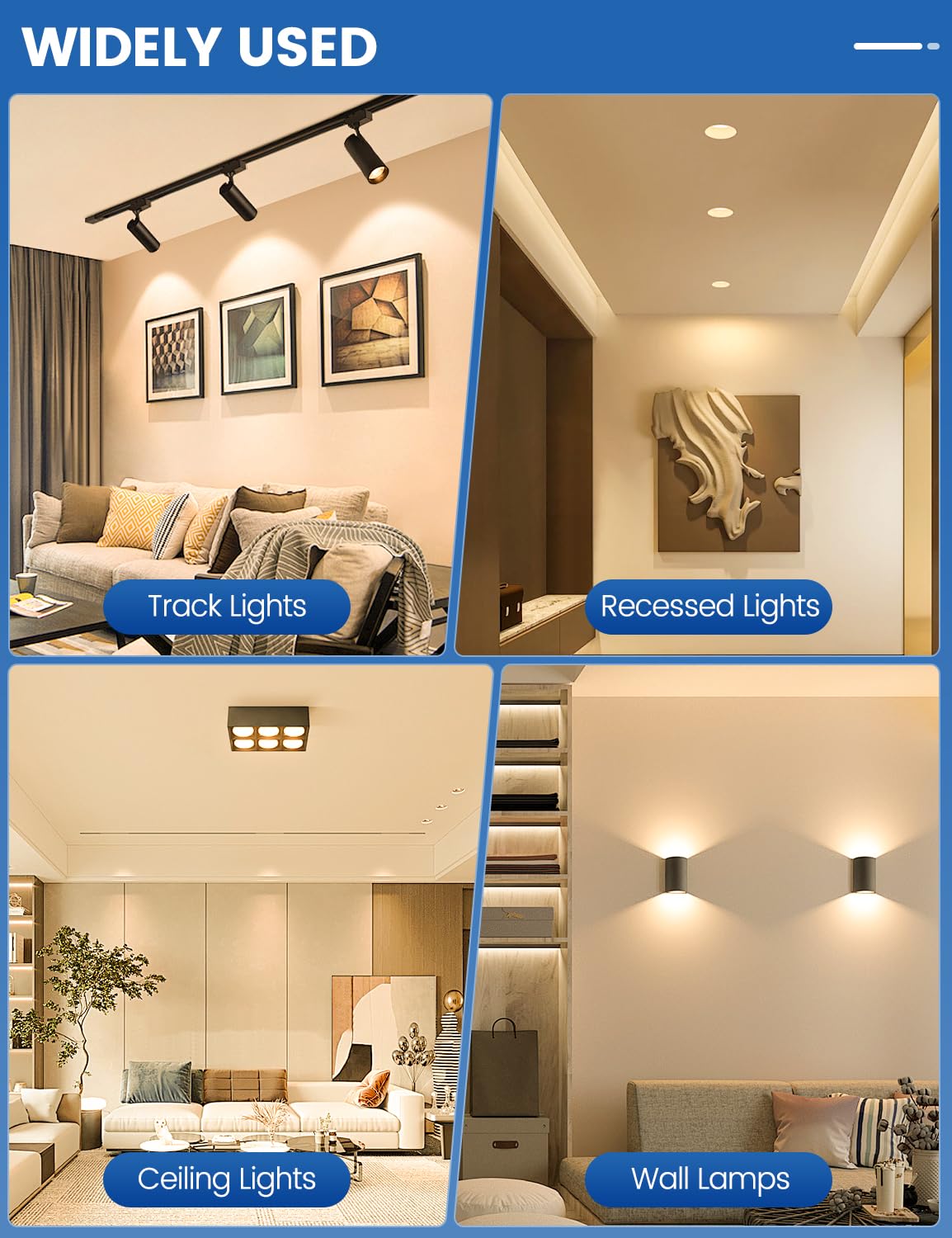 Brvhozx Gu10 Led Bulbs, 3000K Warm White, 5W, 500Lm Spotlight Bulb, Equivalent To 50W Halogen, No Flicker, Non-Dimmable, 40 Beam