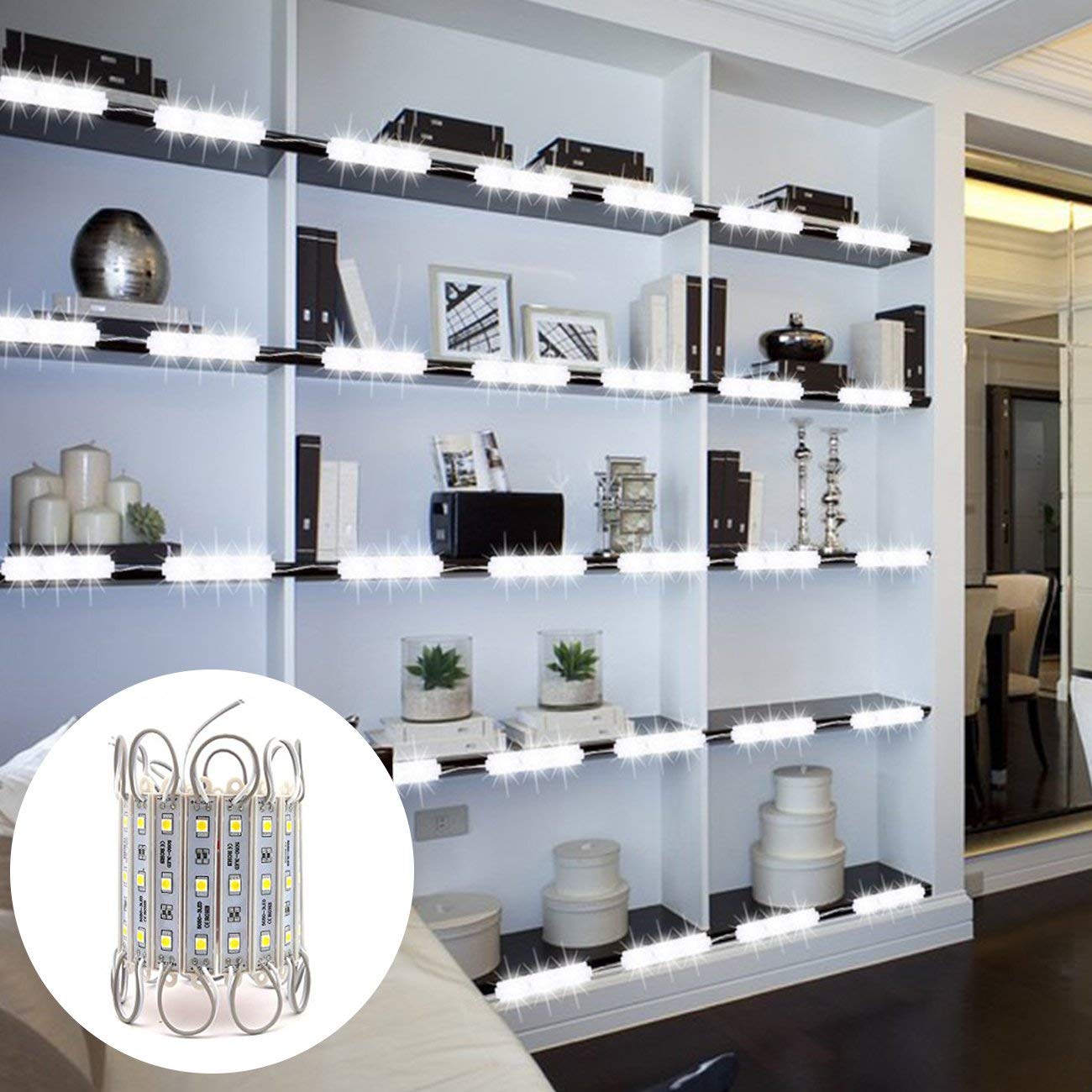 Led Storefront Lights Store Window Lights For Business Waterproof Decorative Light For Advertising Letter Signs Lightbox 5050 Smd Window Strip Light 40Ft 80 Pieces Led Module Lights Pomelotree 4 Packs