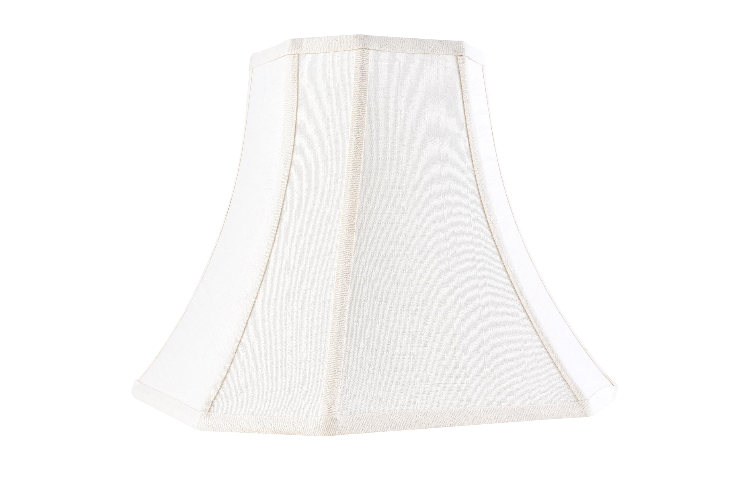 JERHOUS Cream Square Cut Corner Bell Lamp Shade Medium Lampshade 6.5Top  13Bottom  10.6Hight(Spider) Rustic Lamp Shade for