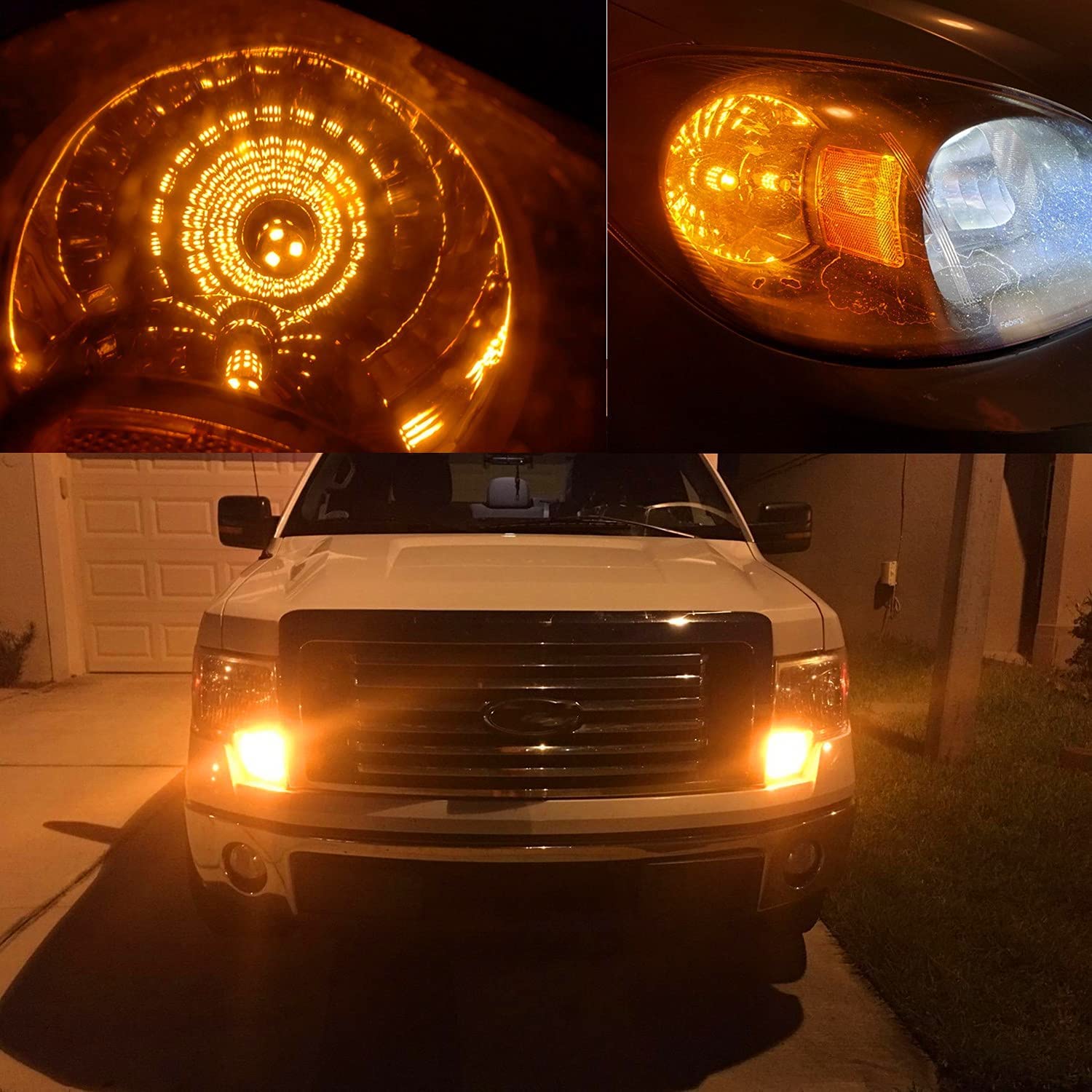 Alla Lighting LED Brake Stop Tail Turn Signal Bulbs T20/7440/7443 Amber Yellow Model Alla-7443-2835-39Y-Yellow