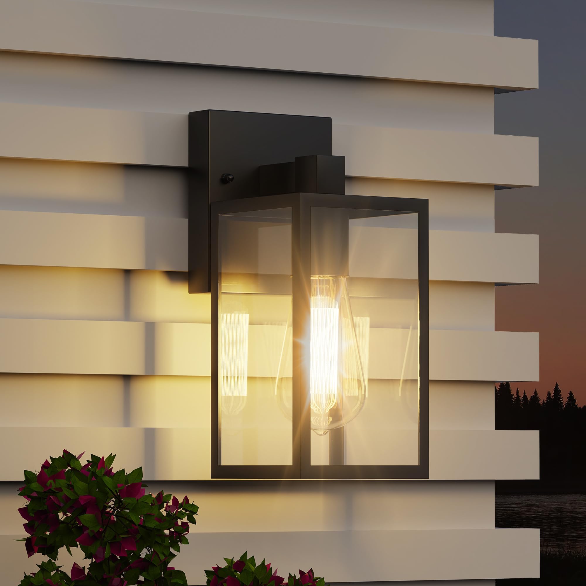 Outdoor Light Fixture Wall Mount, LED Exterior lighting fixtures for Outside, Front Porch Lights, Waterproof Wall Sconce Lantern