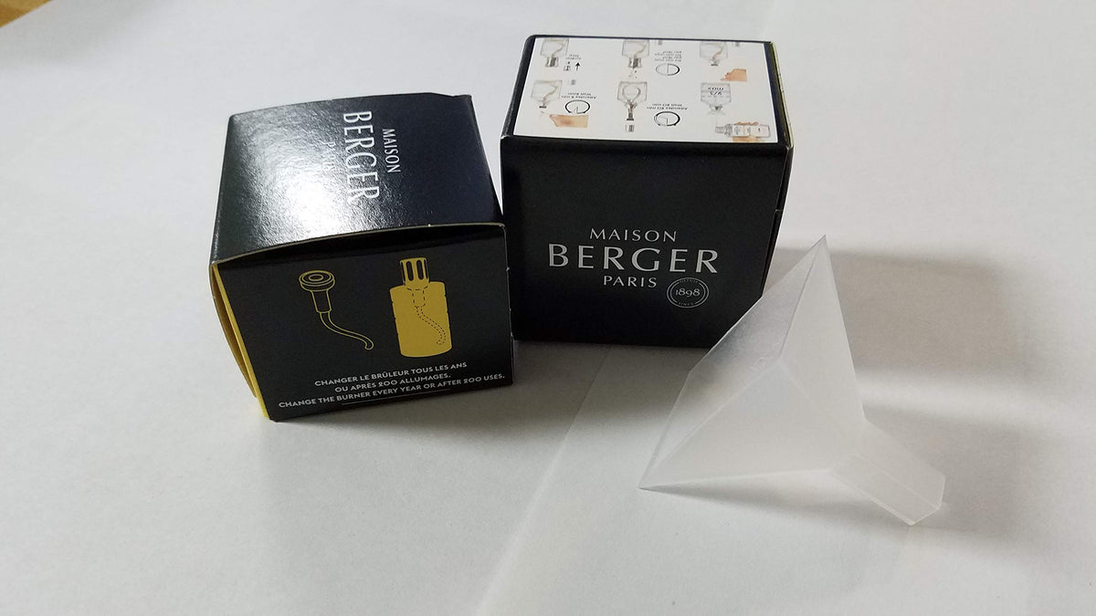 STANDARD BASIC LAMPE BERGER WICK BURNER (2 Pack) with FREE Funnel- Fits ANY and ALL Lampe Berger