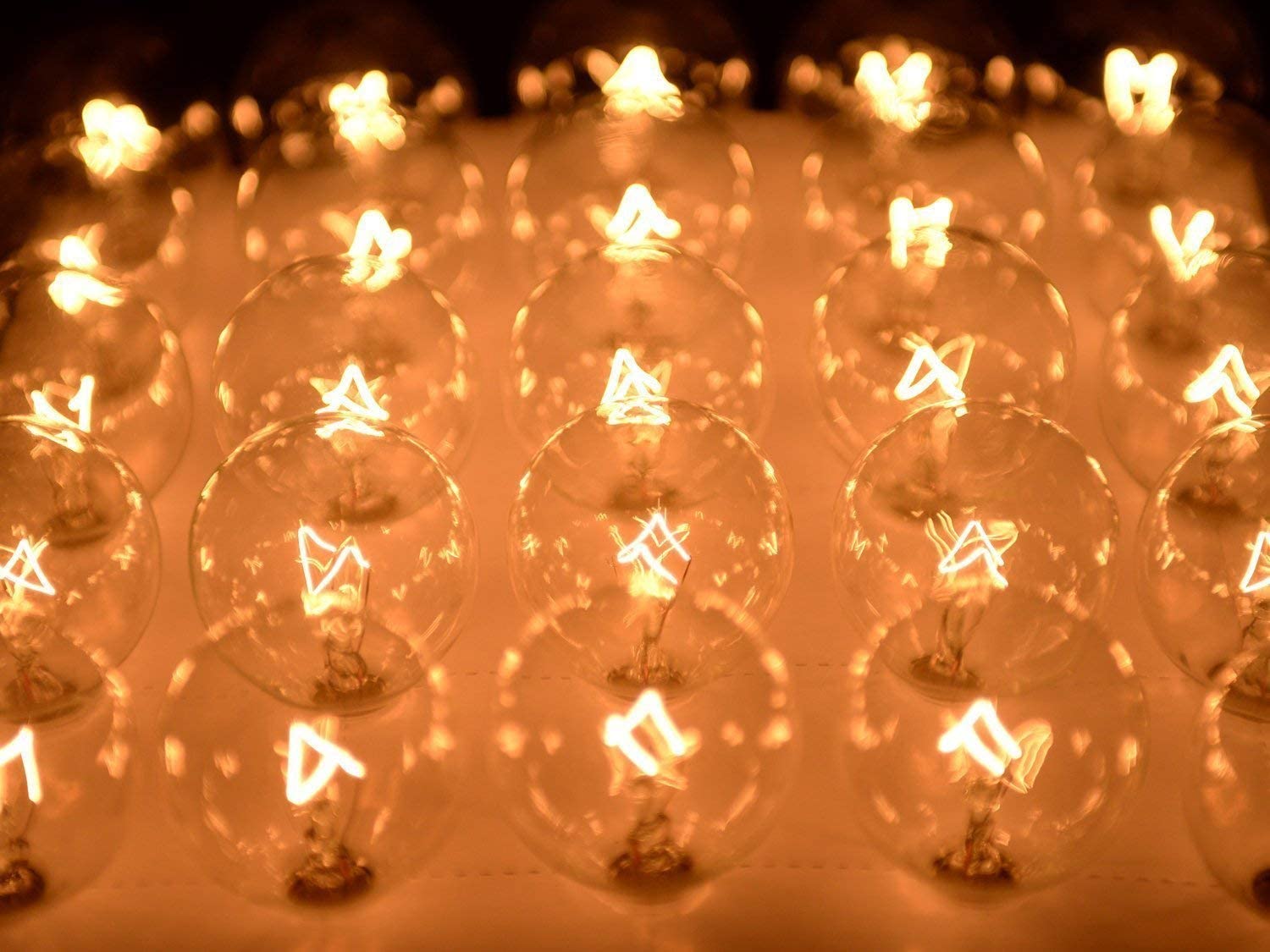 Brightown G40 Clear Light Bulbs Outdoor Light Bulbs Globe E12 Candelabra Screw Base, Incandescent Round Warm Replacement Glass B