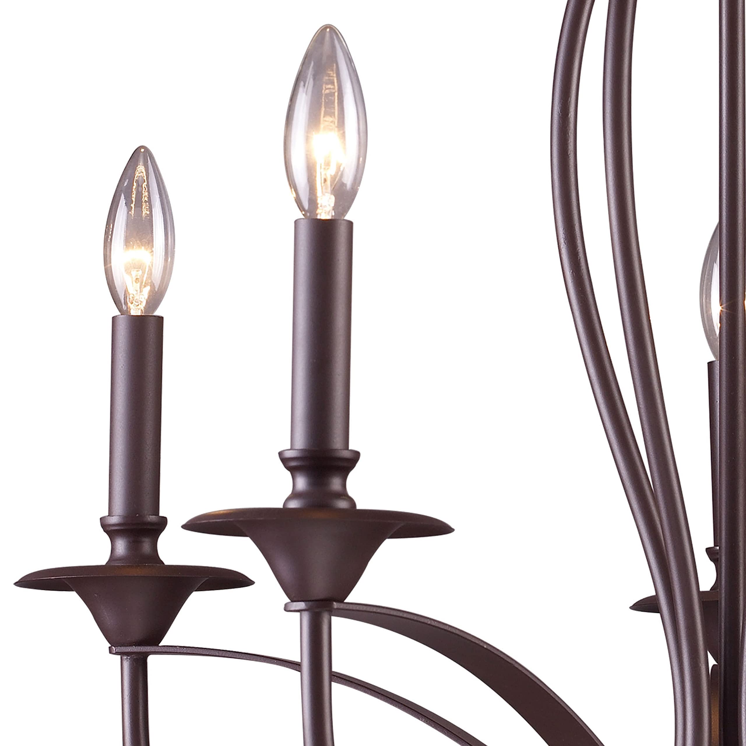 Elk Home 5-Light Medford Chandelier, Oiled Bronze, 26-Inch Wide, Transitional Style