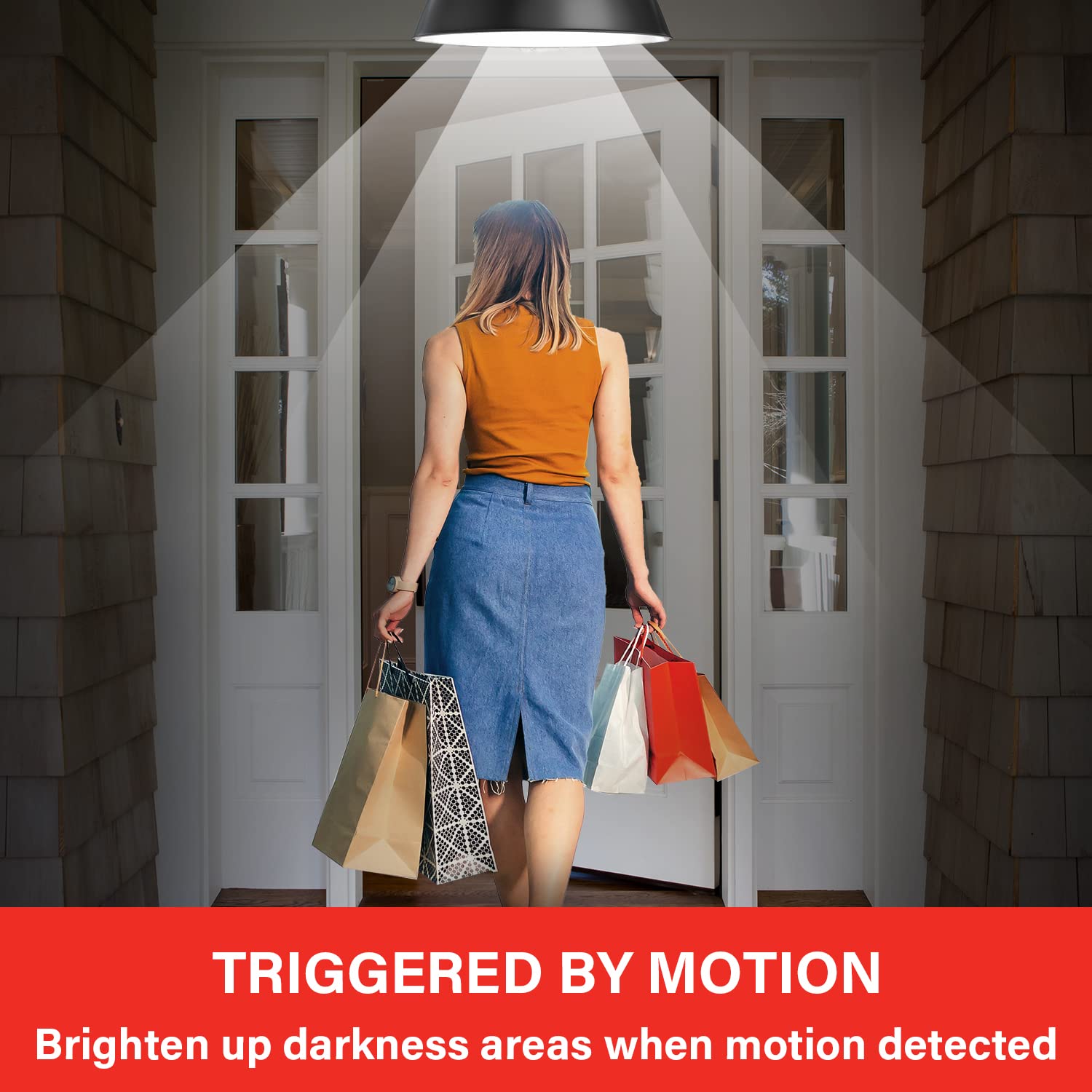 Sengled Motion Sensor Light Bulbs  A19  5000K Daylight Motion Activated Dusk To Dawn Security Light Bulb  11W (75-Watt Equivalent) Indoor Outdoor Lighting For Front Door Porch Stairs Hallway  4 Pack