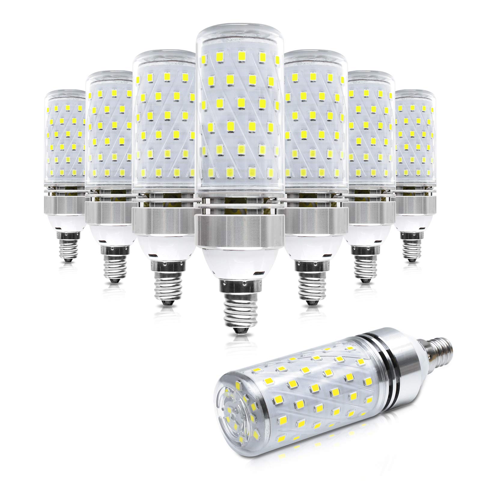 Super Bright E12 Led Corn Bulbs, 16W 1500Lm Bulbs, Daylight White 6000K Lights, Cri80+, 120W Incandescent Bulb Equivalent, E12 B