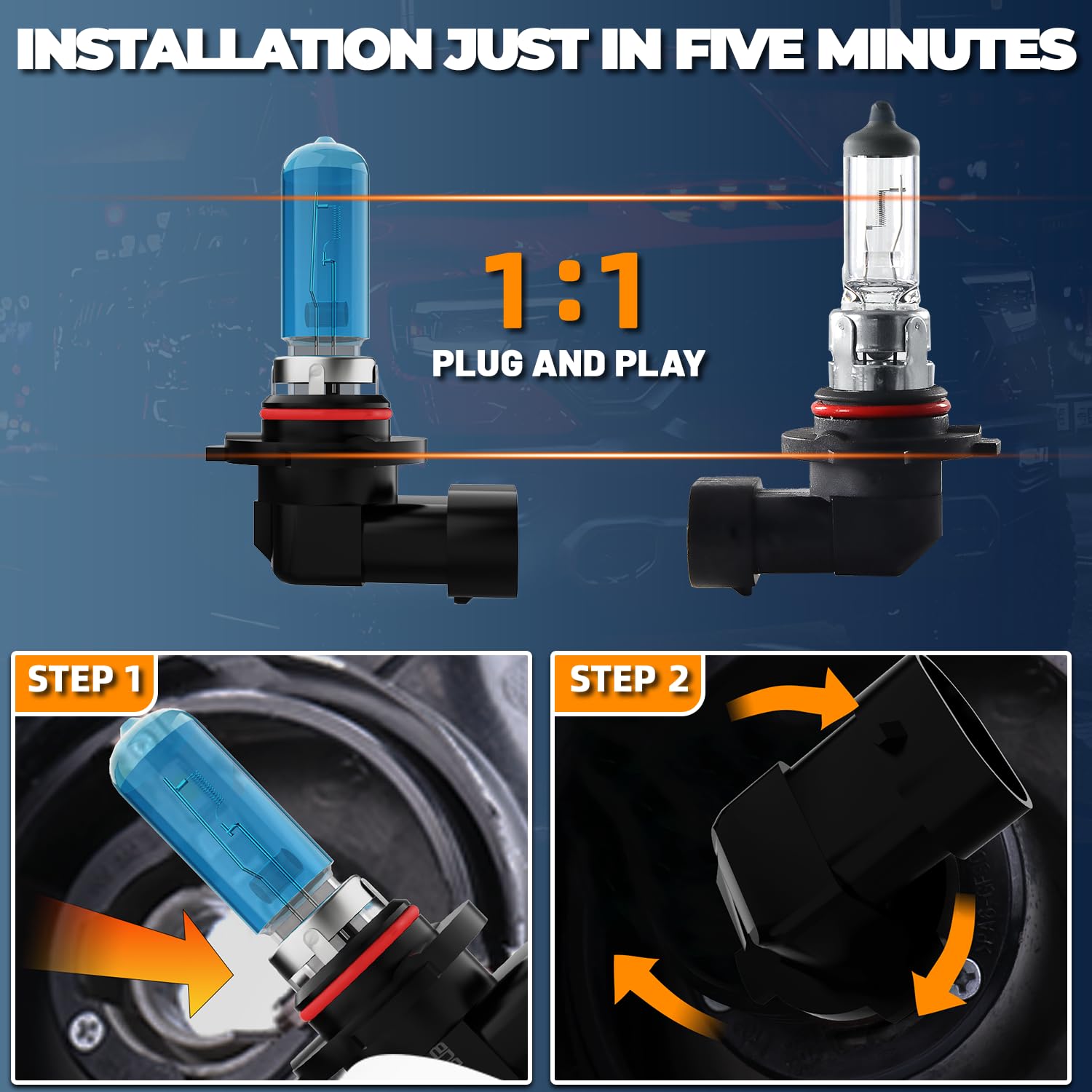 LECCIBUB Headlight Bulbs Compatible With Honda Pilot 2006-2018, 9005/H10/HB3 High Beam + H11/H8/H9 Low Beam + H11/H8/H9 Fog Ligh