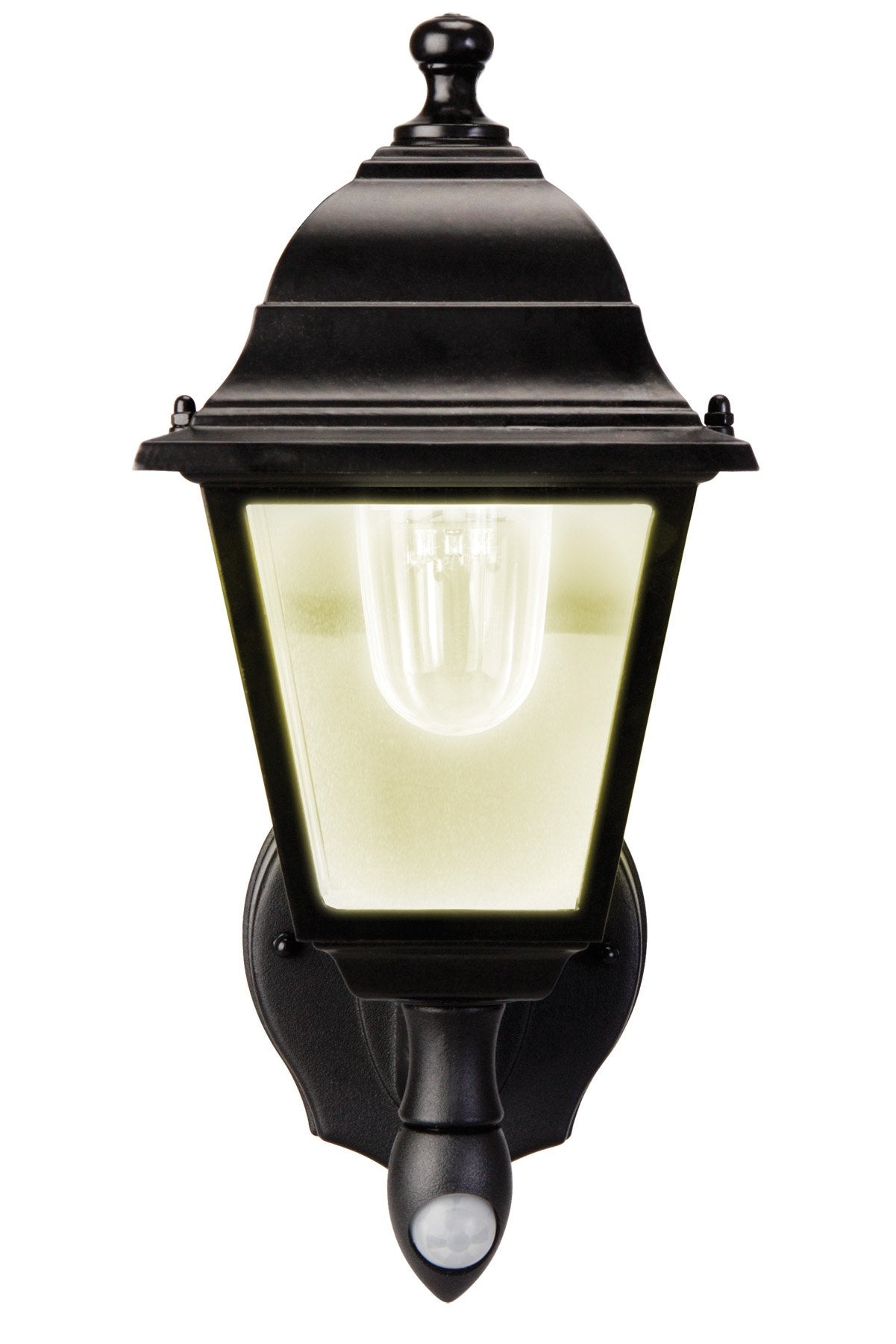 Maxsa 43319-RS Battery-Powered Motion-Activated Outdoor Wall Sconce, 3000K (Warm White), Black