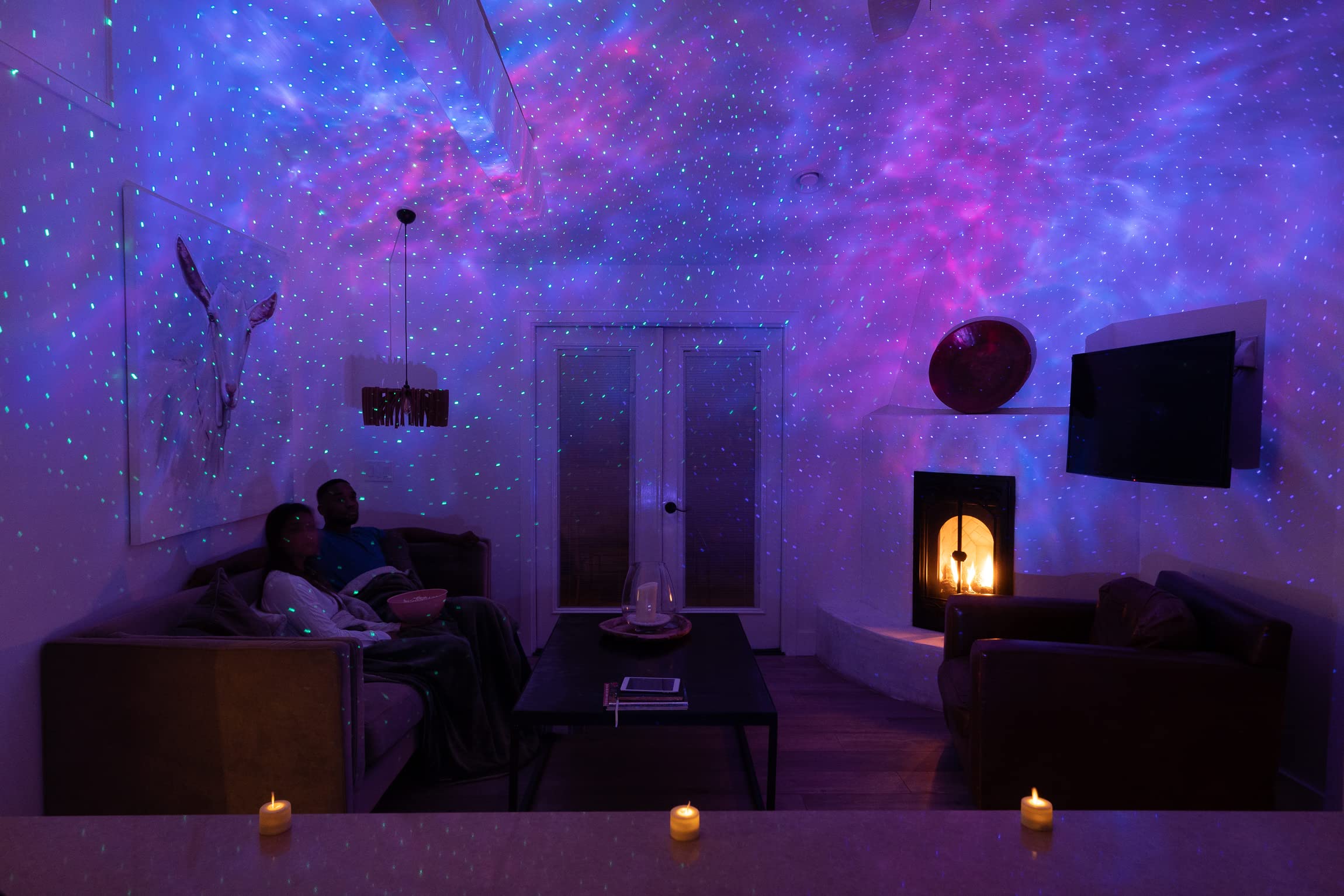 BlissLights Sky Lite Evolve - Star Projector, Galaxy Projector, LED Nebula Lighting, WiFi App, for Meditation, Relaxation, Gamin