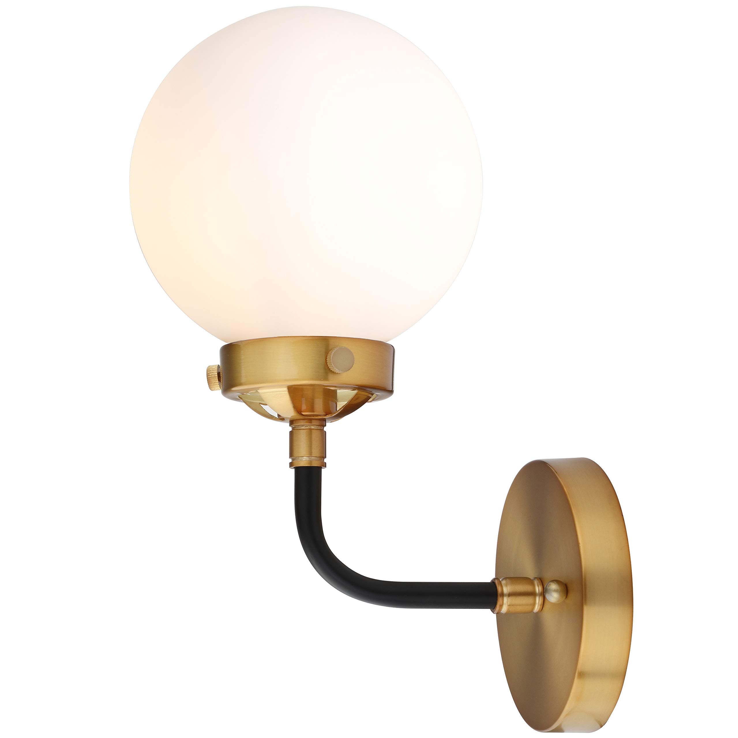 JONATHAN Y 1-Light Brass Vanity Light, Model JYL9056B, Contemporary Design, Brass Gold/Black Finish