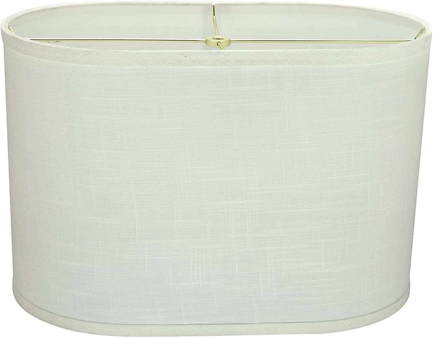 Aspen Creative 37051A Transitional Oval Hardback Shaped Spider Construction Lamp Shade in Off-White, 16 1/2&quot; wide (9 1/2&quot; + 16 1/2&quot;) x (9 1/2&quot; +x 16 1/2&quot;) x 11&quot;