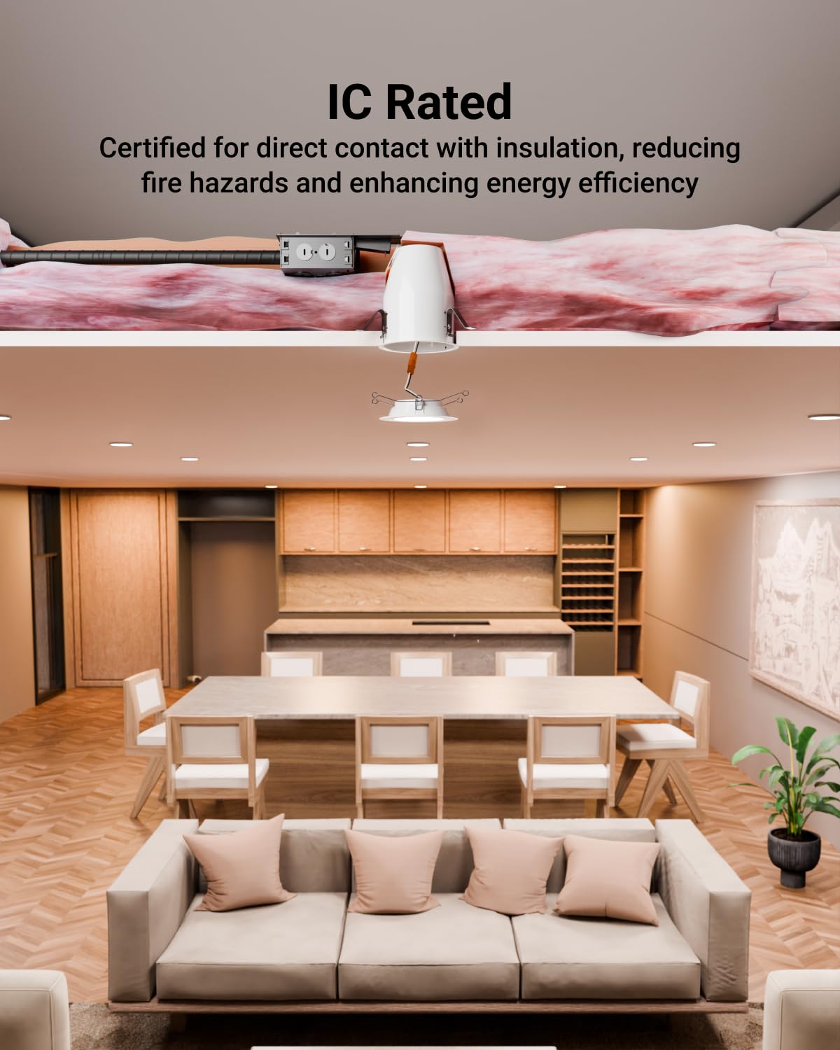 Sunco Can Lights For Ceiling 4 Inch Remodel Recessed Lighting Housing 120-277V Tp24 Connector Included Air Tight Steel Can Easy Install, Ic Rated, Ul Listed 4 Pack