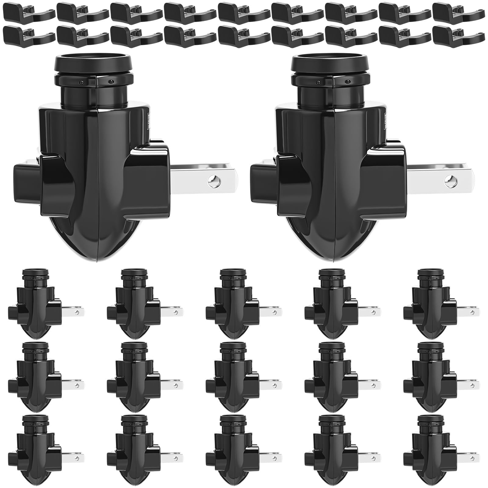 Tuanse 20 Sets Plug in Night Light Module Night Light Base with Shade Mounting Clip Plastic Lights Rotating Base for Making Your