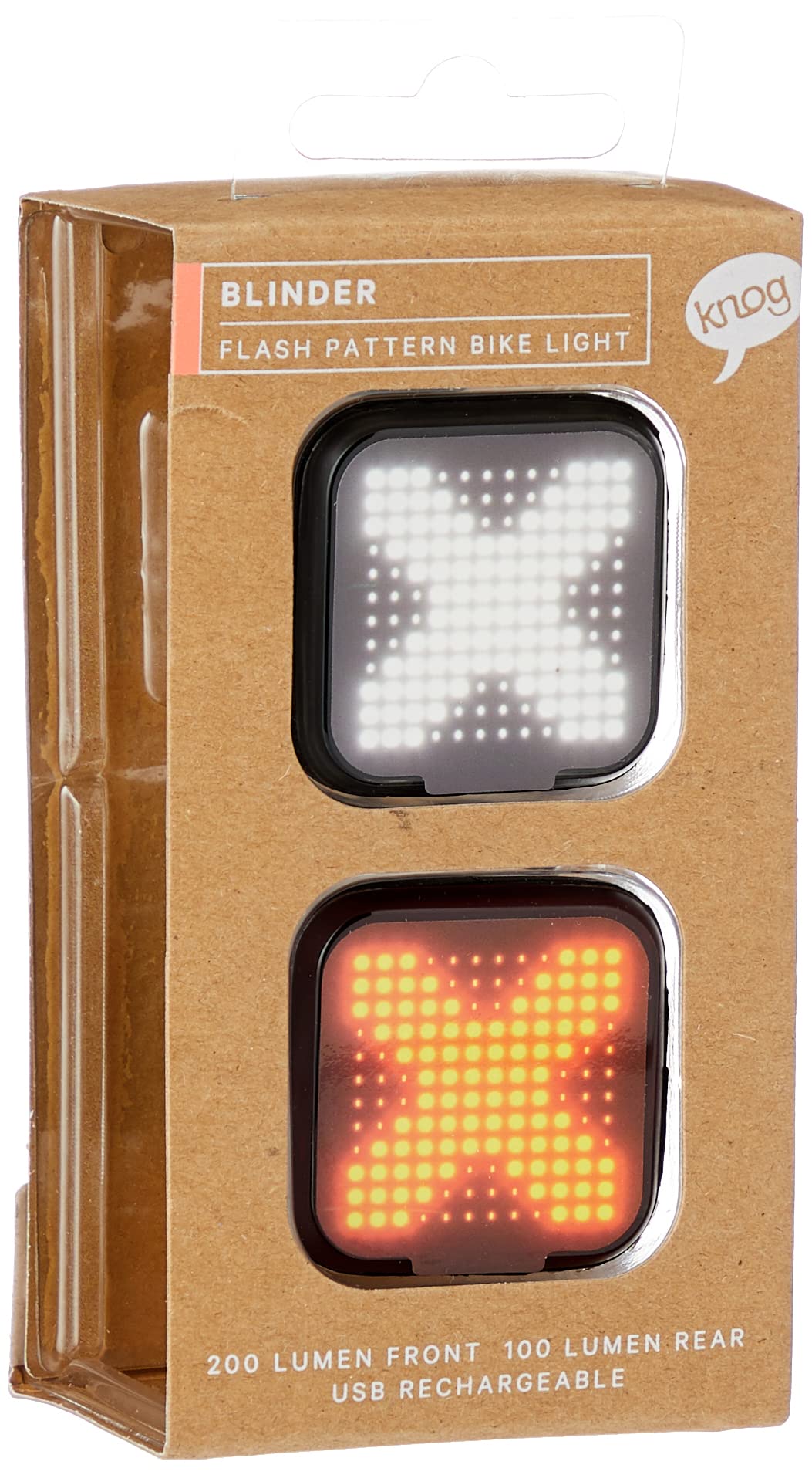 Knog Blinder Twinpack X Unisex Adult Front/Rear Light Kit, Black, One Size