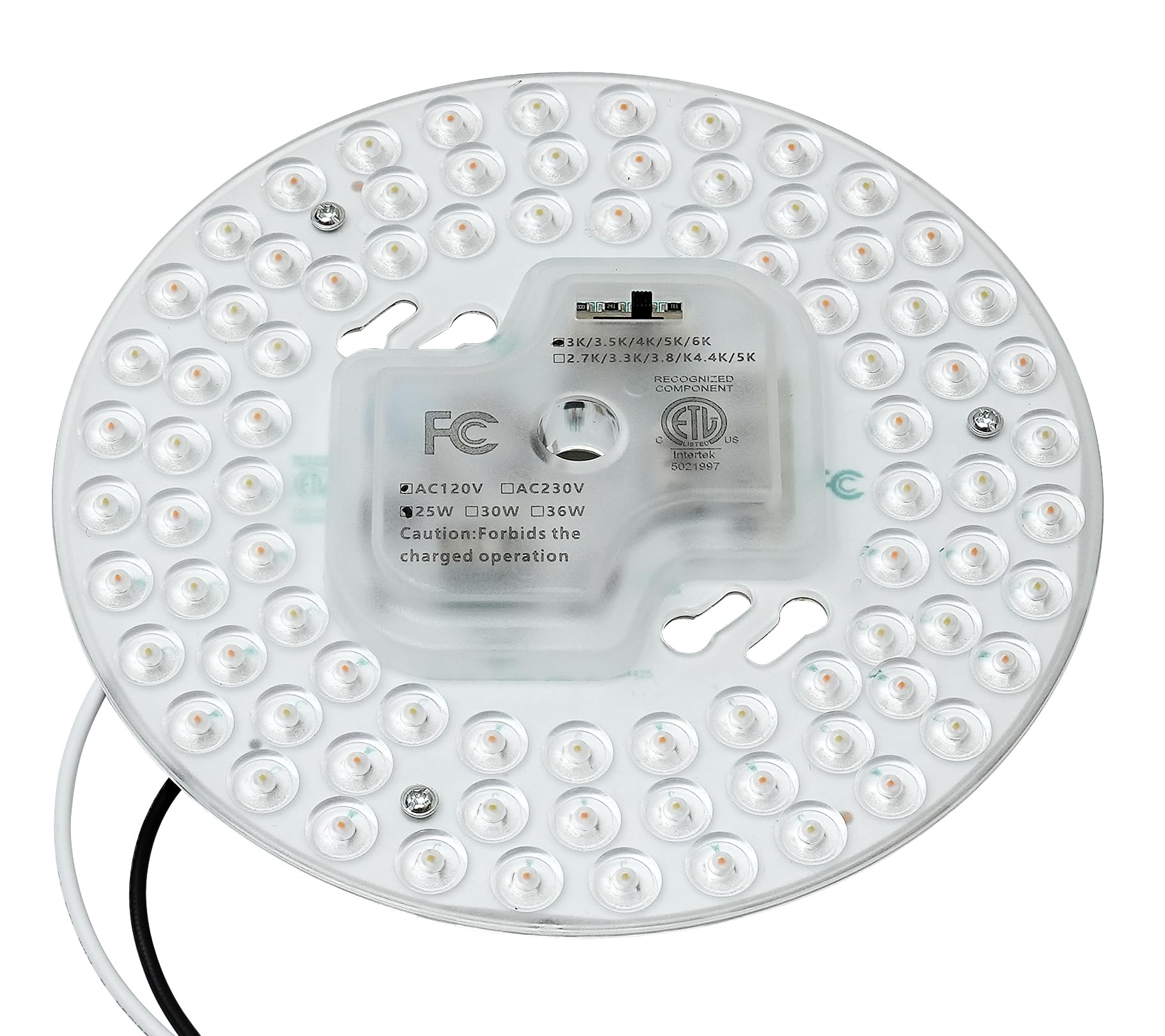 Haoledi 6.69'' Led Ceiling Fan Light Retrofit Kit 25W 3000Lm Ceiling Light Replacement Pcb Board 5Cct 3000K 3500K 4000K 5000K 6000K Adjustable 120V Cri90 Dimmable (25, Watts)