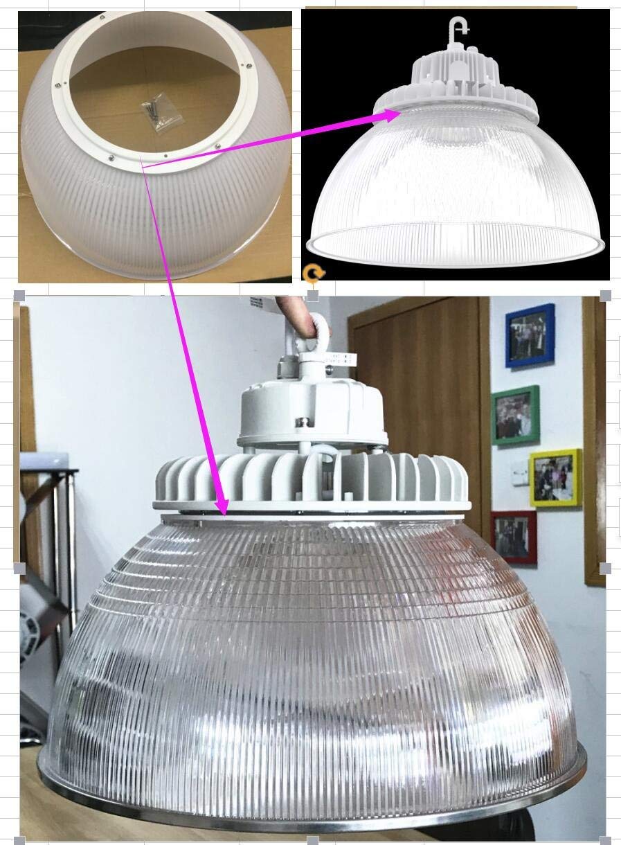 HYPERLITE 60° PC Reflector for Hero Series LED High Bay Light, Clear, 1-Pack, Acrylic