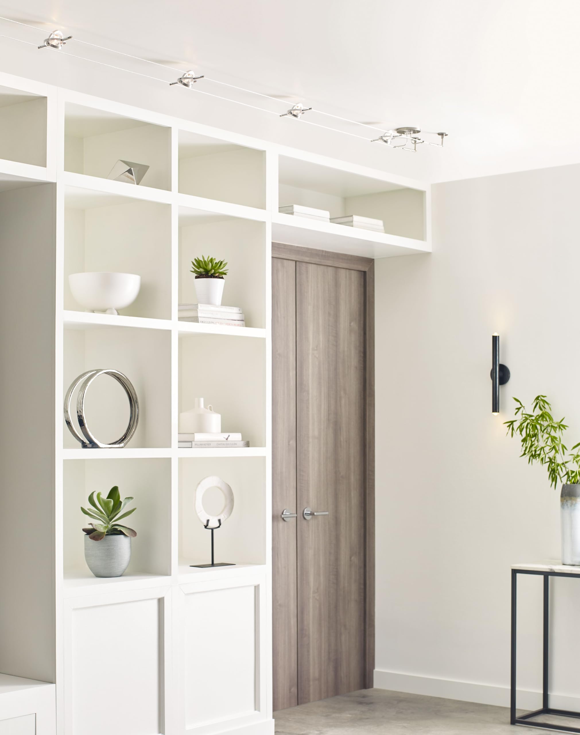 Tiella 800Cbl5Pn-Led, Accent Electronic Low Volt Surface Track Lighting Kits, Led Compatible, Nickel