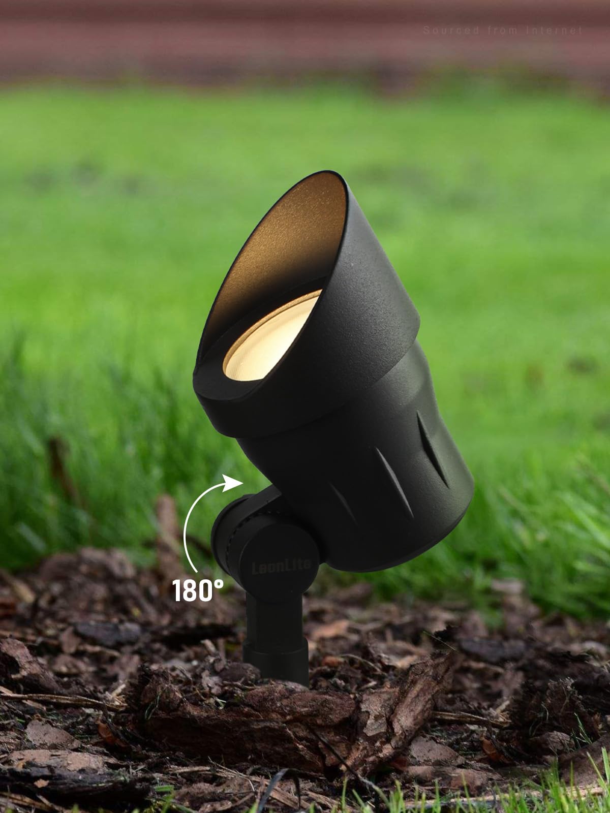LEONLITE Low Voltage LED Landscape Spotlight, 12V, Aluminum, Warm White 3000K, Pack of 6, Waterproof, Model 74799