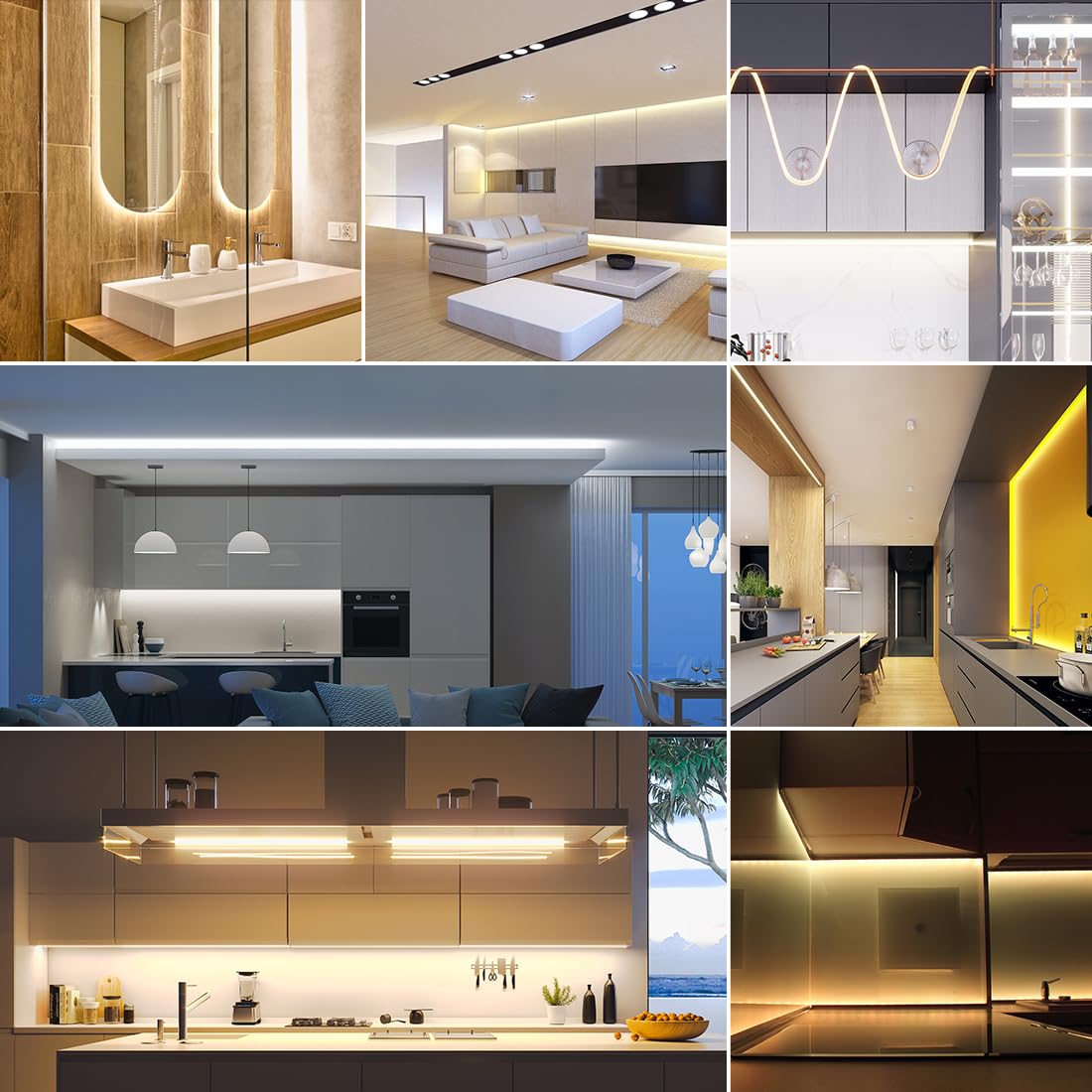 Btf-Lighting Fcob Ip66 Cob Led Strip 528Led/M Dc24V Daylight White 6000K Flexible High Density Uniform Light 14W/M 16.4Ft Cri 90+ 10Mm Width Light For Indoor Decor(No Adapter Or Controller)