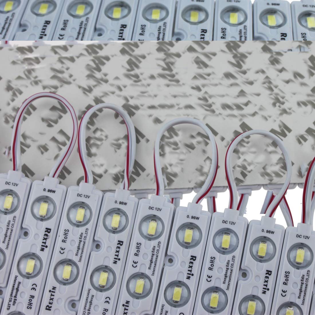 Rextin Super Bright 200Pcs 3 Led Module Warm White 5630 5730 Smd 40-45Lm Per Led Waterproof Decorative Light For Letter Sign Adv