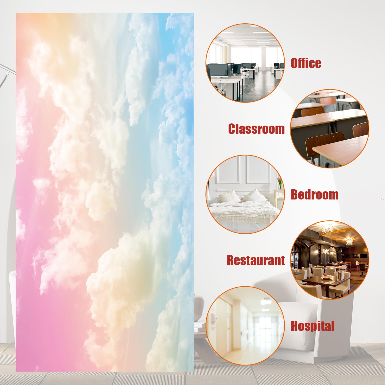 Outus Fluorescent Light Cover with 10 Magnets, 2 x 4 ft, Rainbow, Reduces Glare, Model TJRW-Outus-5516, White