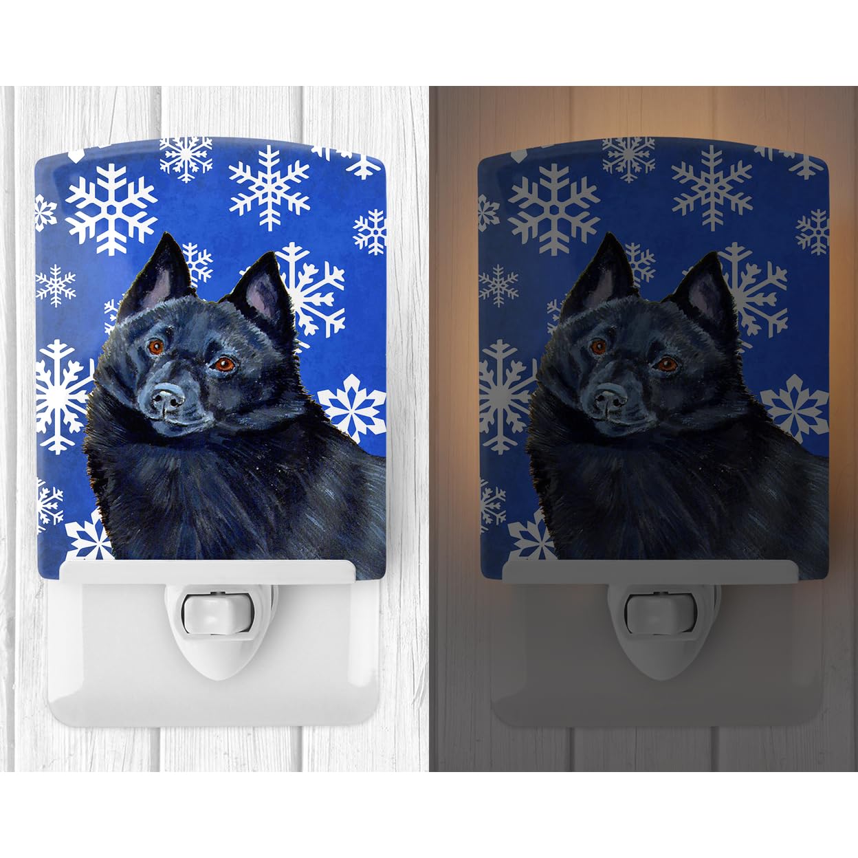 Carolines Treasures Ceramic Night Light, Schipperke Design, UL-Certified, 6x4x3 inches, Multicolor, Model LH9294CNL