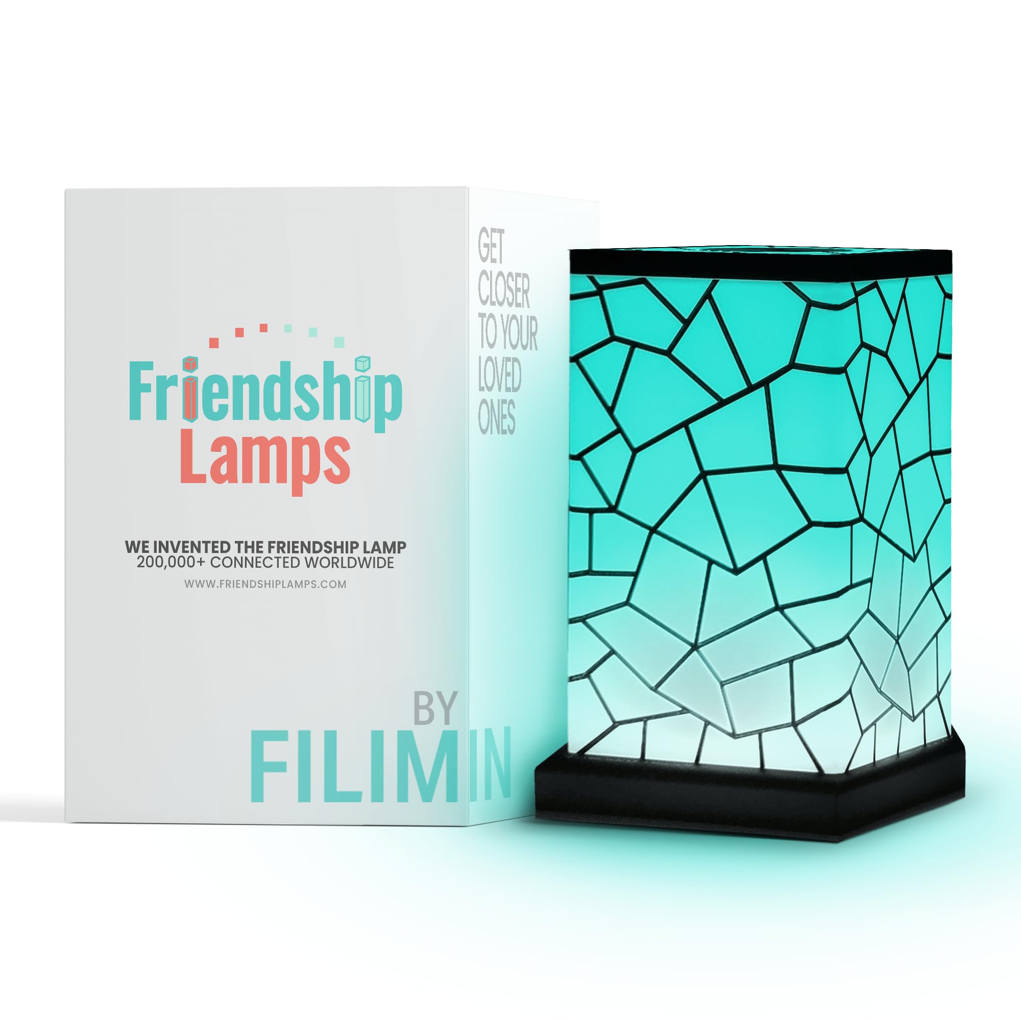Friendship Lamp? Wi-Fi Touch Lamp - LED Light for Long-Distance Connection, Gifts, 200+ Colors - Single