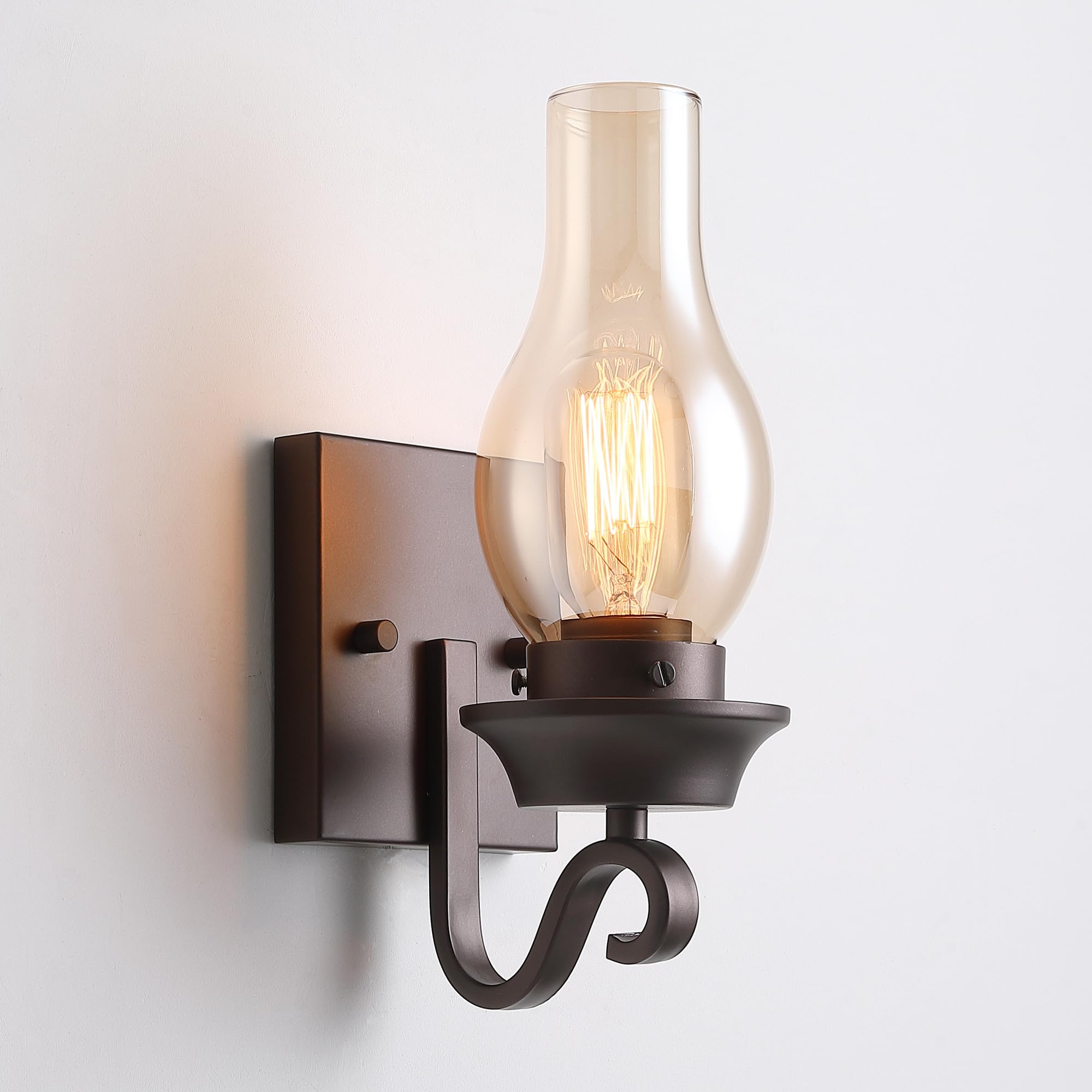 Woodafu Oil Rubbed Bronze Wall Sconces, Vintage Farmhouse Wall Sconces for Bedroom Living Room Dining Room Painting