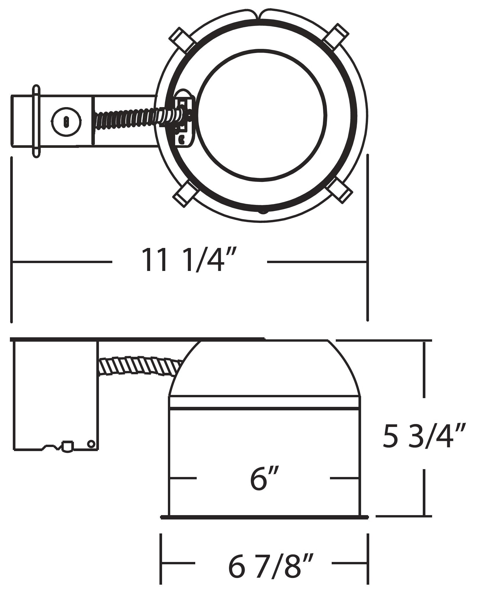 Nicor Lighting 17014Ar 6-Inch Shallow E27/E27 Air Tight Recessed Remodel Housing, Ic-Rated, Neutral, Pack Of 1, 1 Count