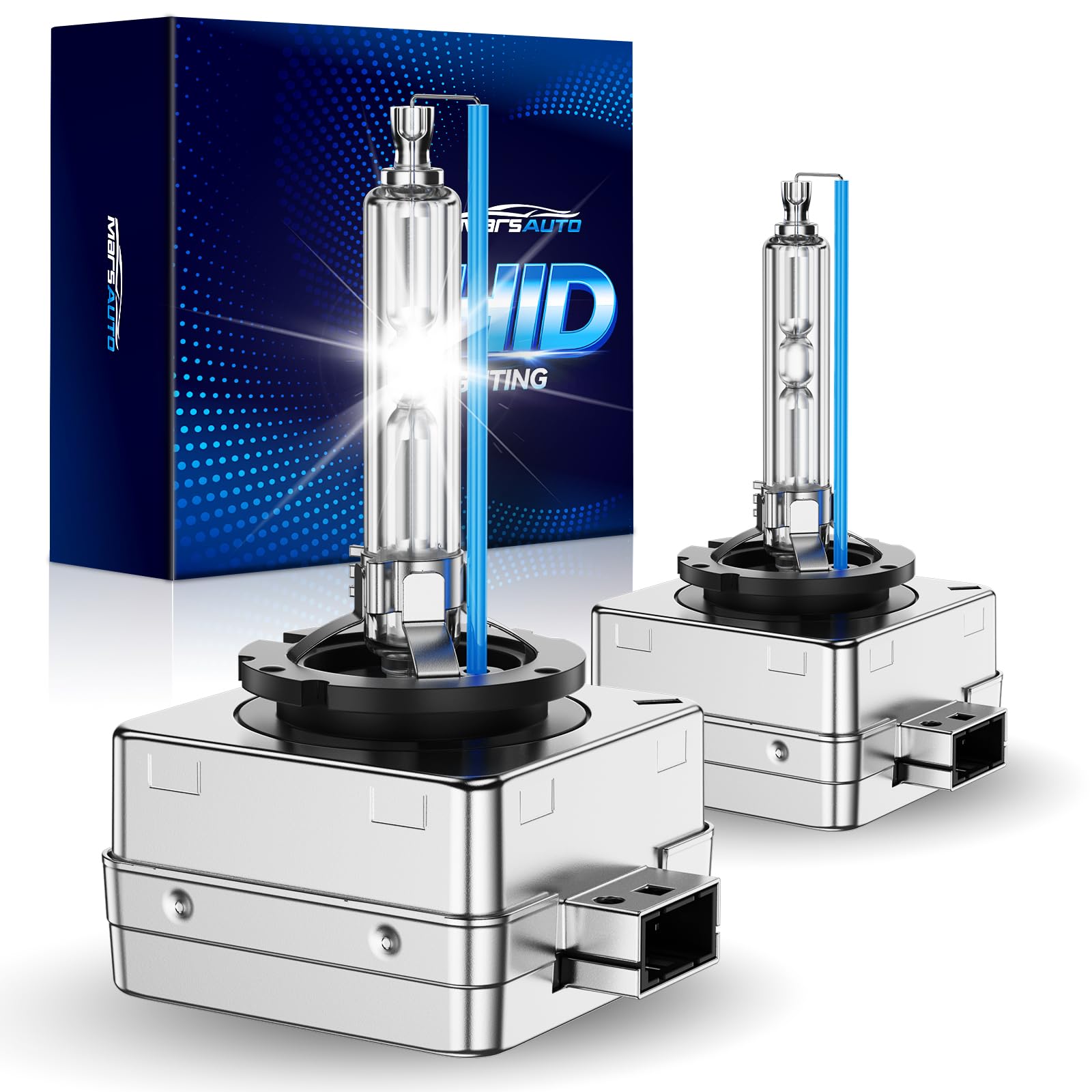 Marsauto D1S HID Bulbs 35W 6000K Cold White Xenon, MH1 Series, Pack of 2